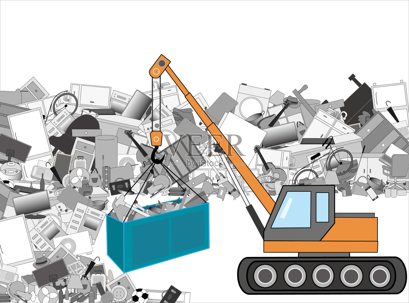 浪费工厂插画图片素材