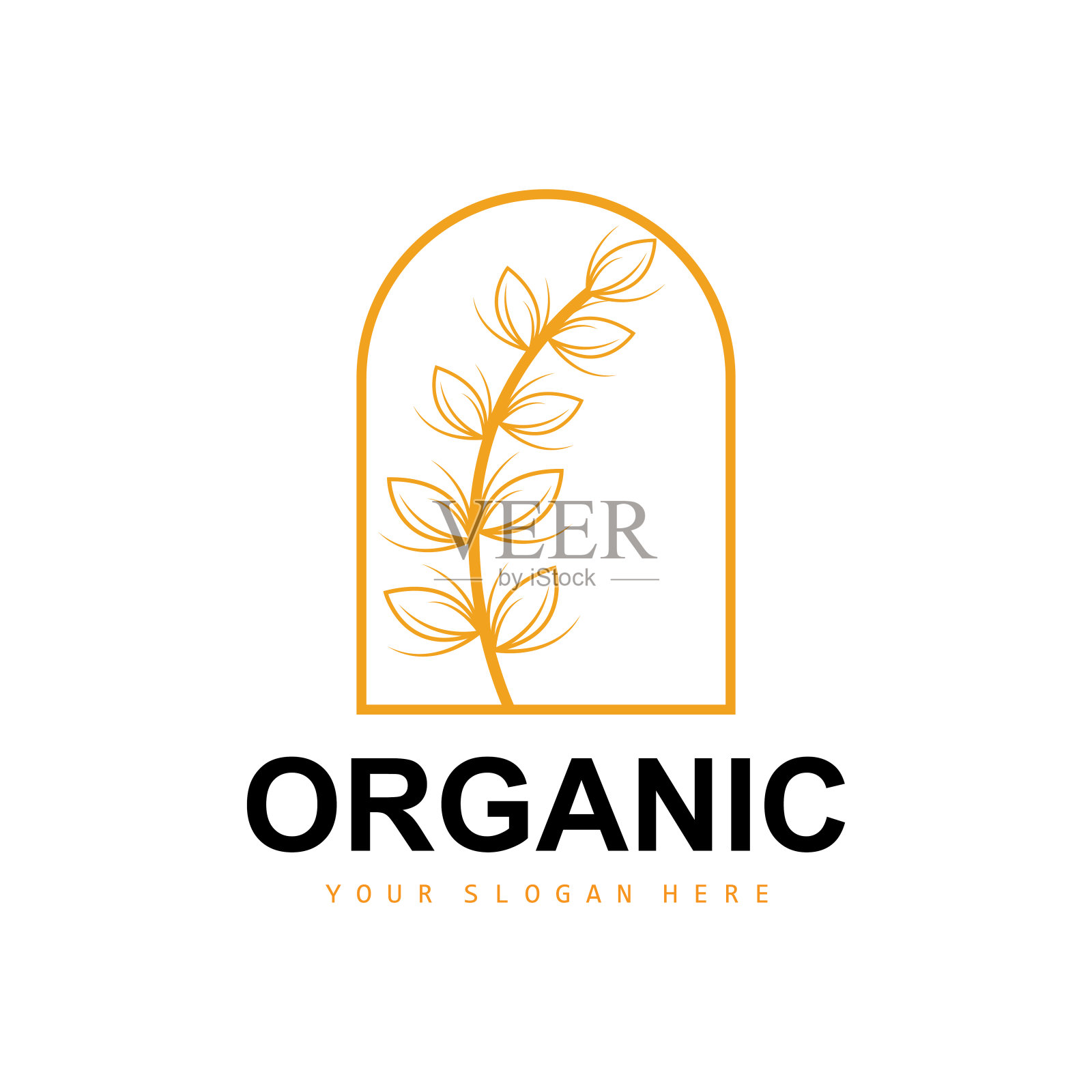 小麦大米标志,农业有机植物载体,豪华设计黄金烘焙原料插画图片素材