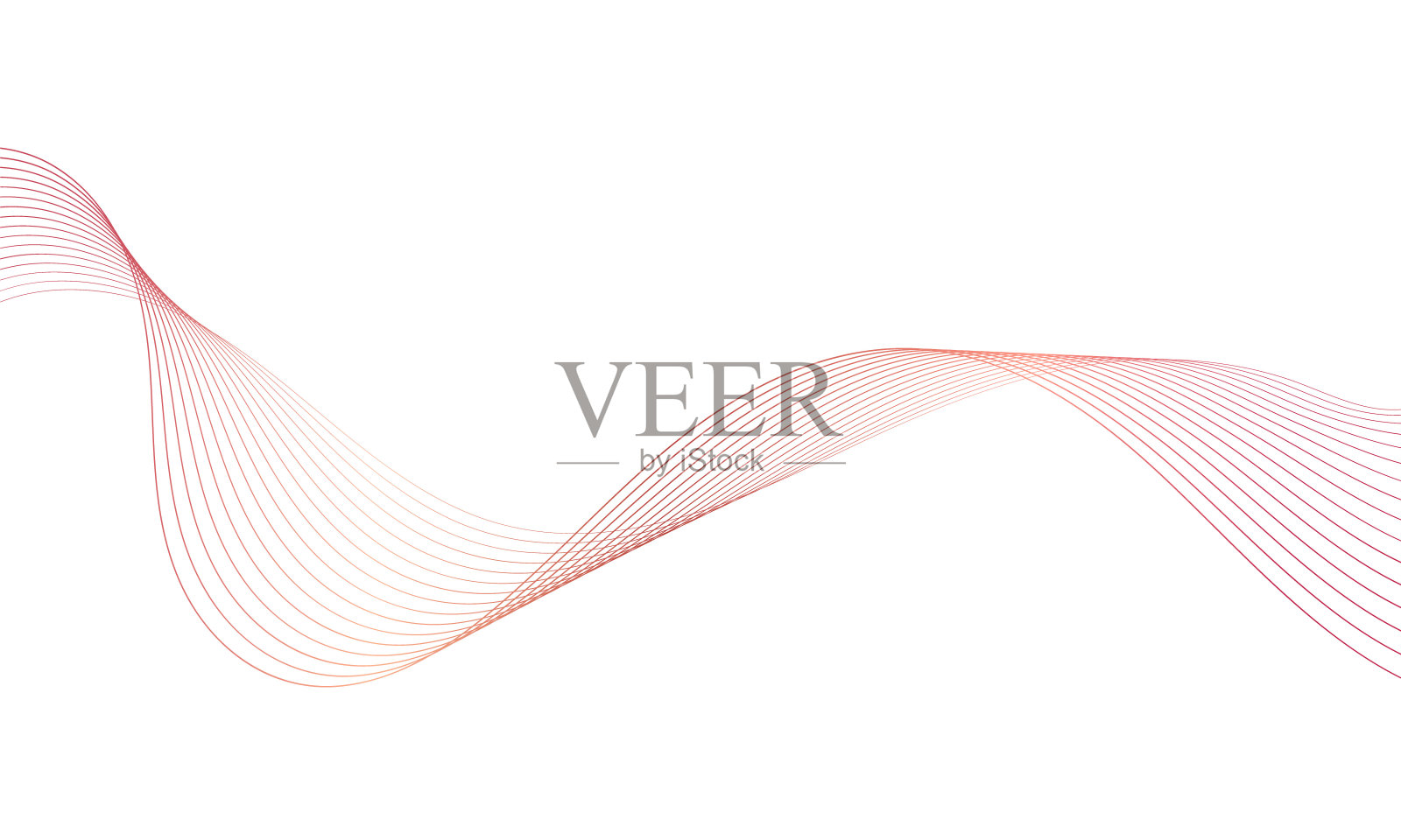 摘要彩色梯度波元设计。数字频率轨道均衡器。程式化的线条艺术背景。矢量插图。使用混合工具创建波浪线。弯曲的波浪线。插画图片素材