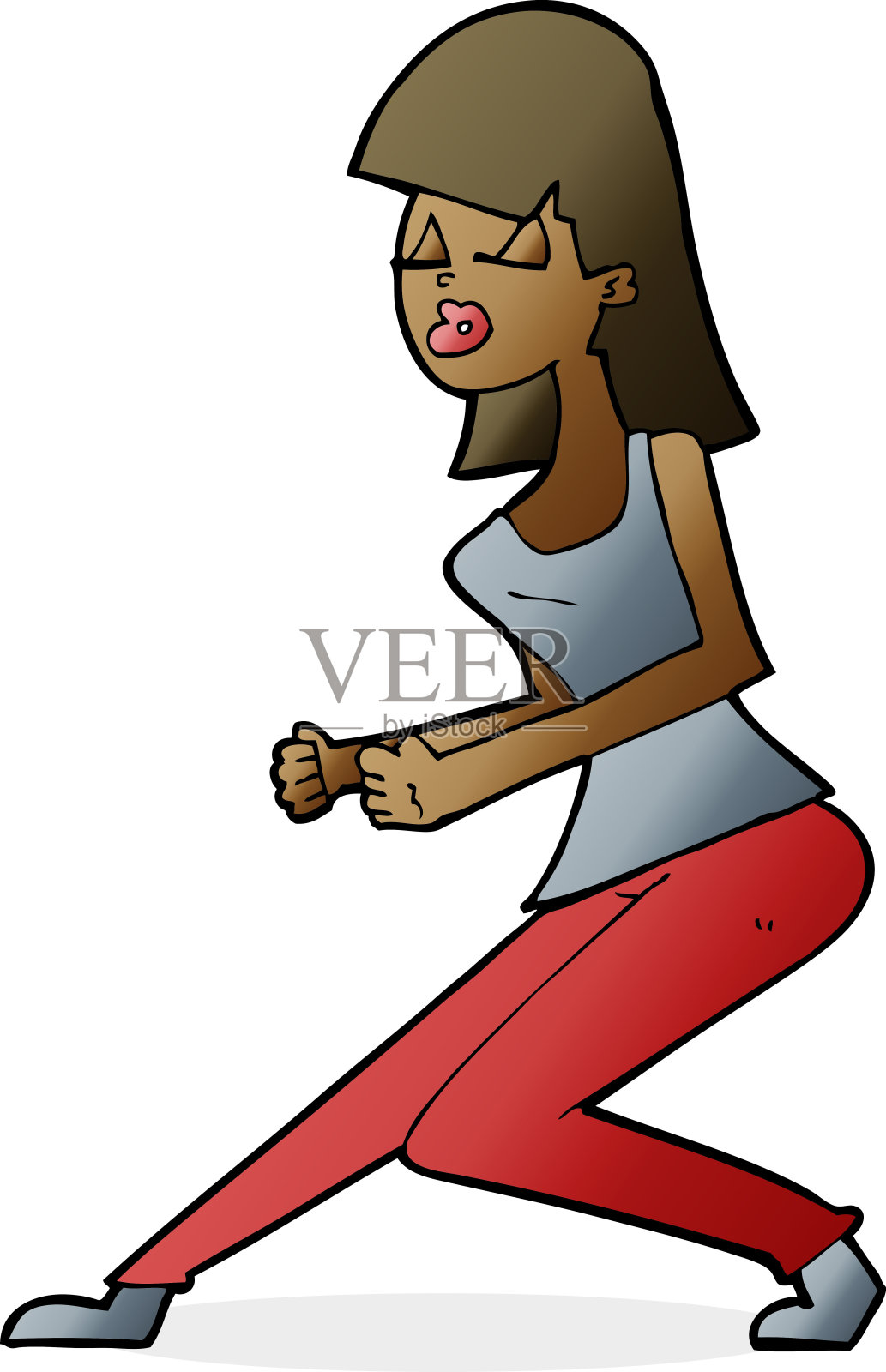 卡通疯狂舞女设计元素图片