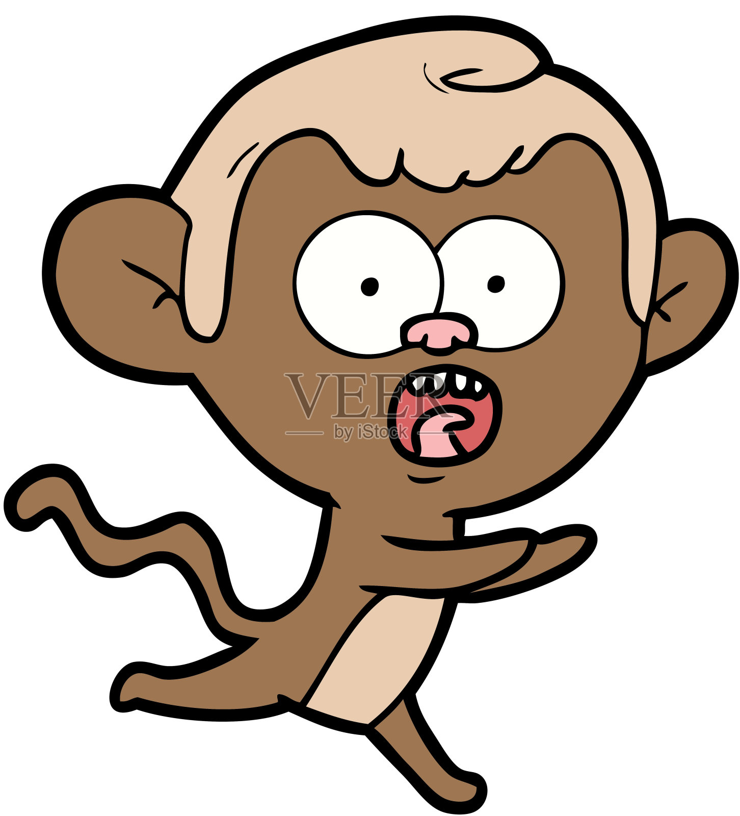 卡通电击猴设计元素图片