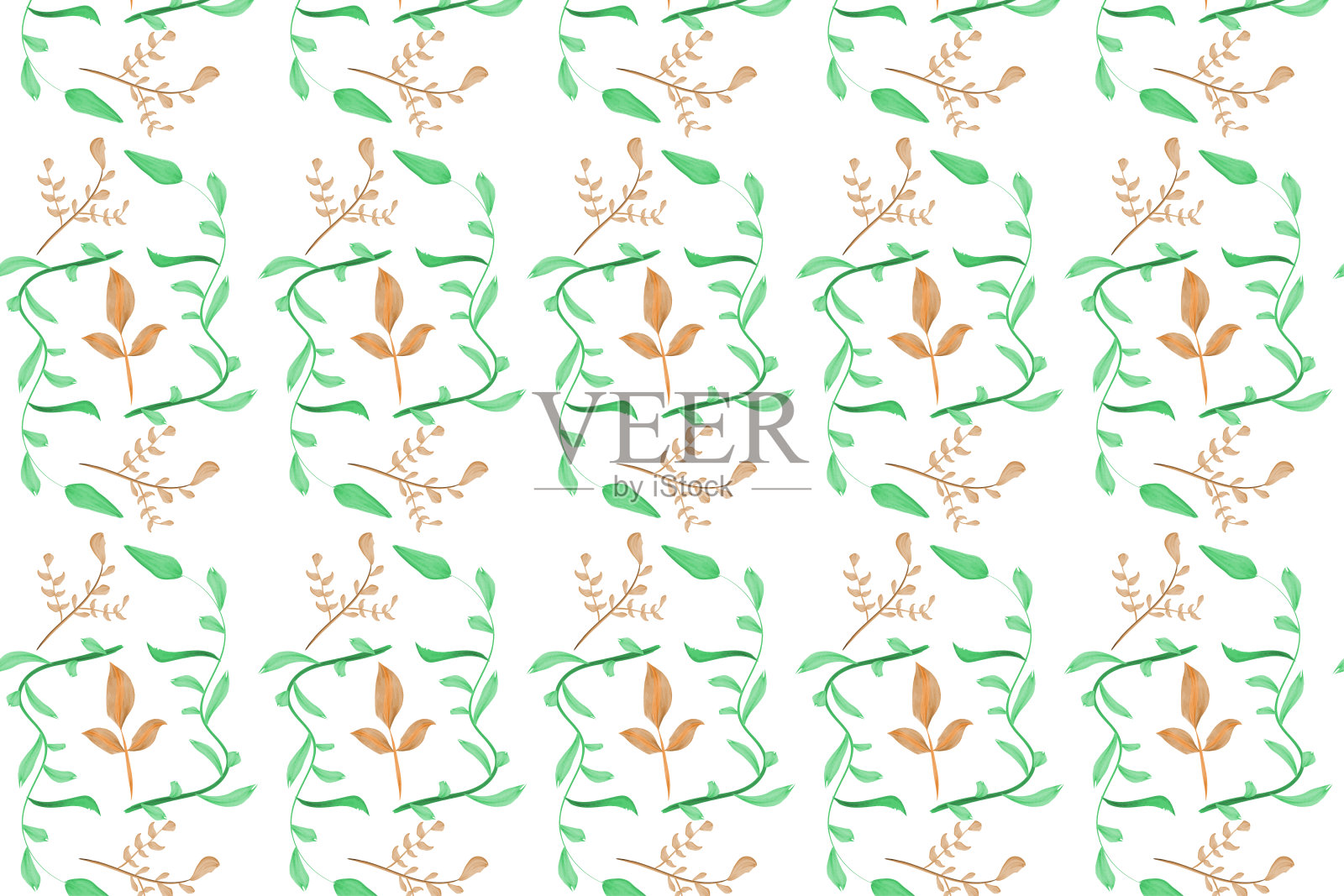 无缝花卉图案插画图片素材