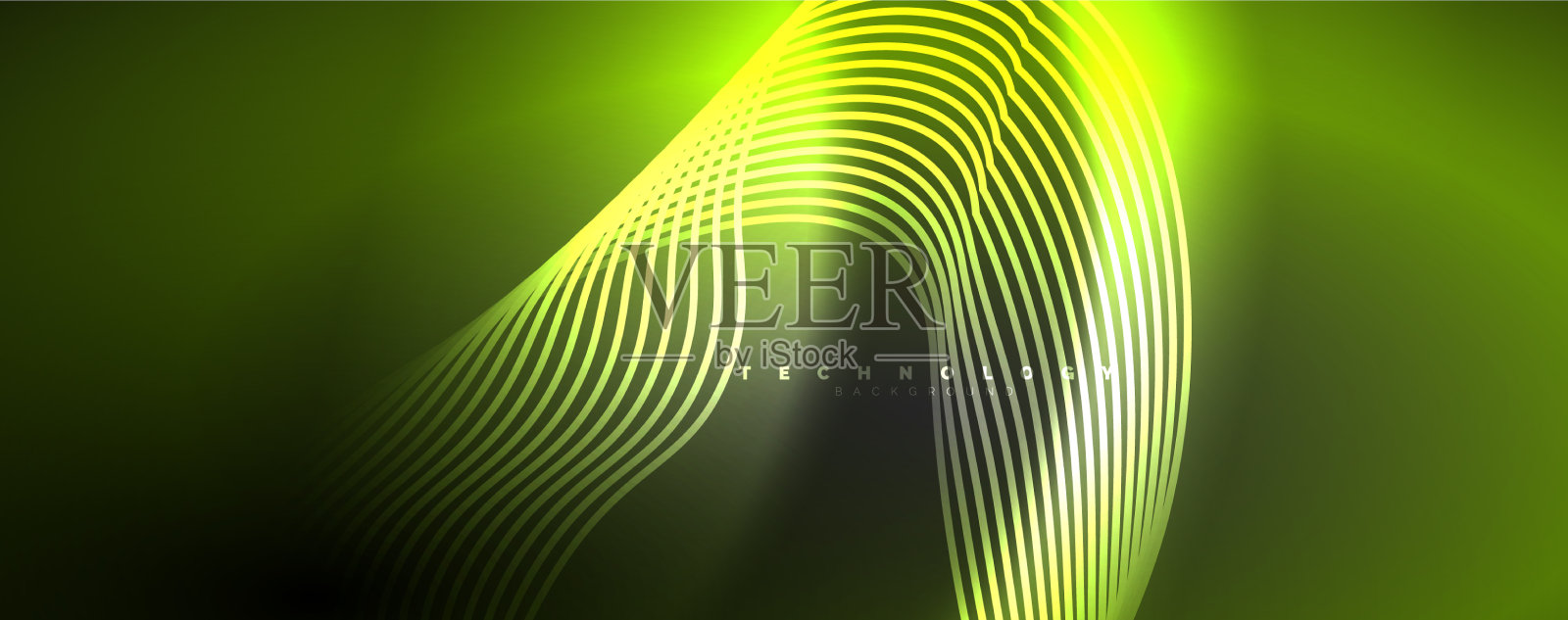 闪亮的霓虹灯波动态电力运动能量插画图片素材