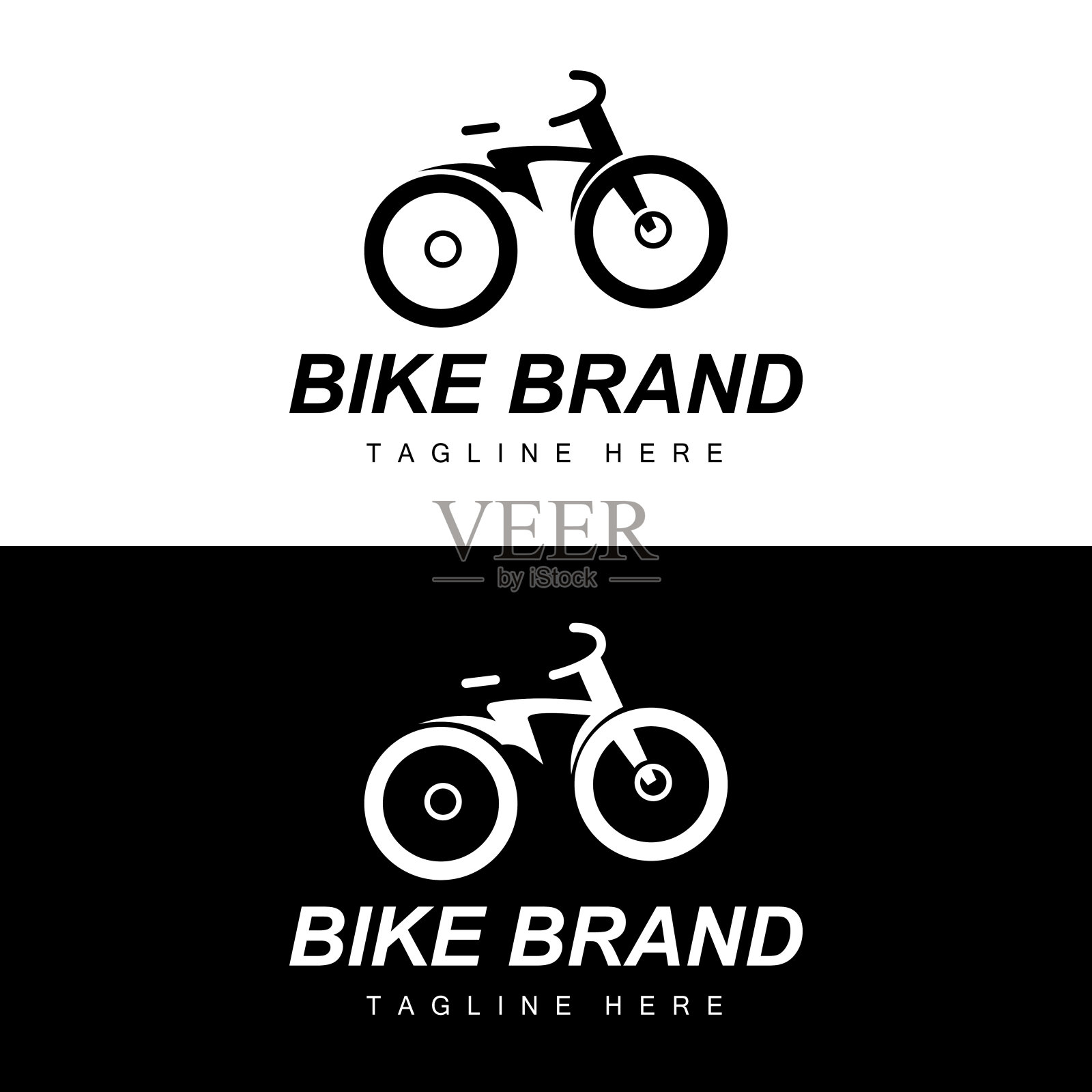 自行车标志,车辆矢量,自行车剪影图标,简单的设计灵感插画图片素材