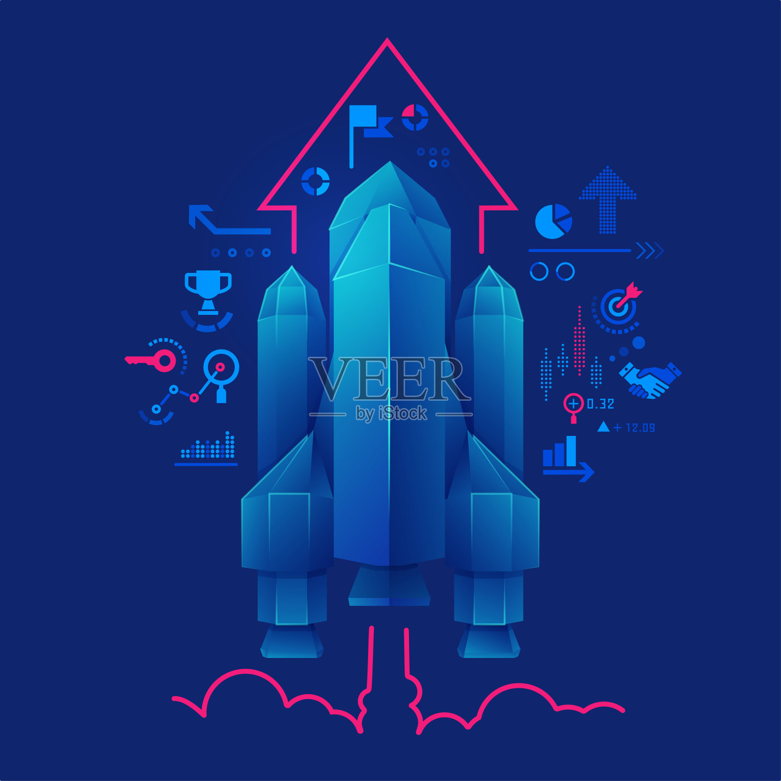 飞艇插画图片素材