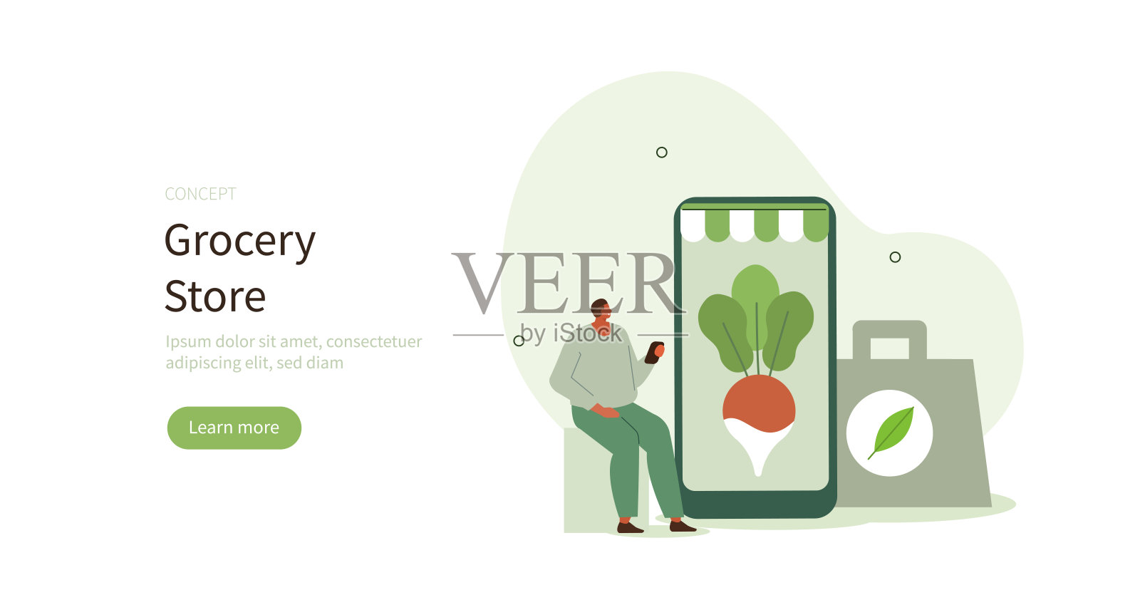 杂货店插画图片素材