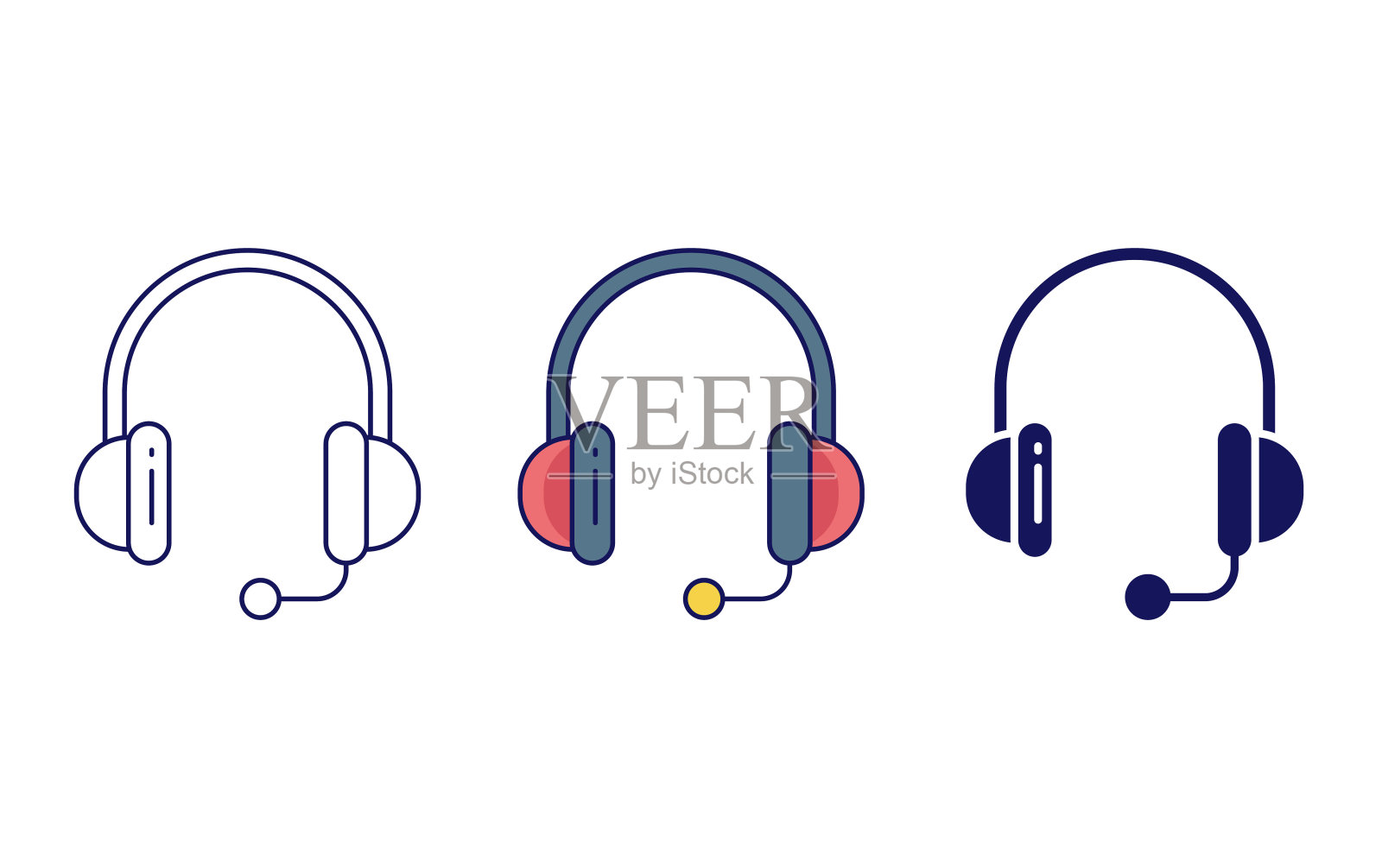 耳机图标插画图片素材