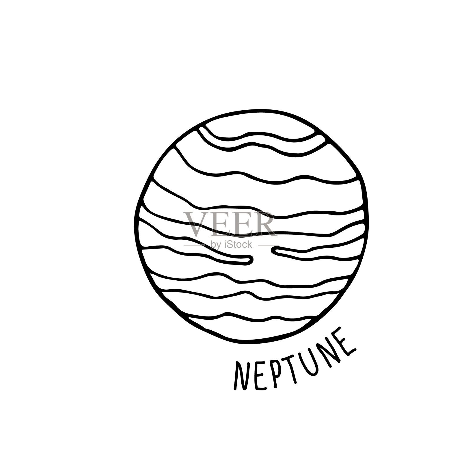 行星、恒星围绕太阳运行的空间矢量插画图片素材