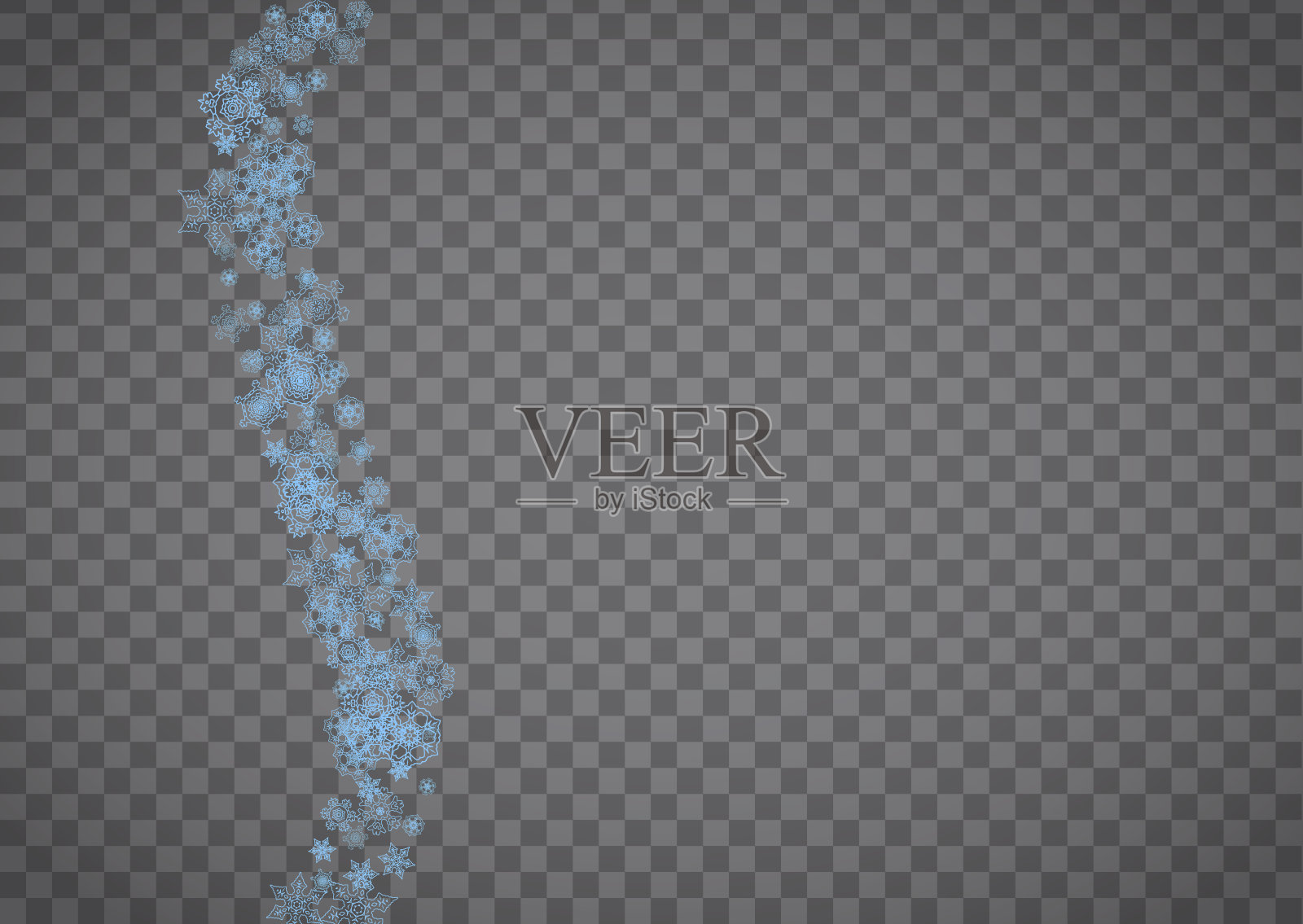 圣诞和新年雪花纷飞插画图片素材