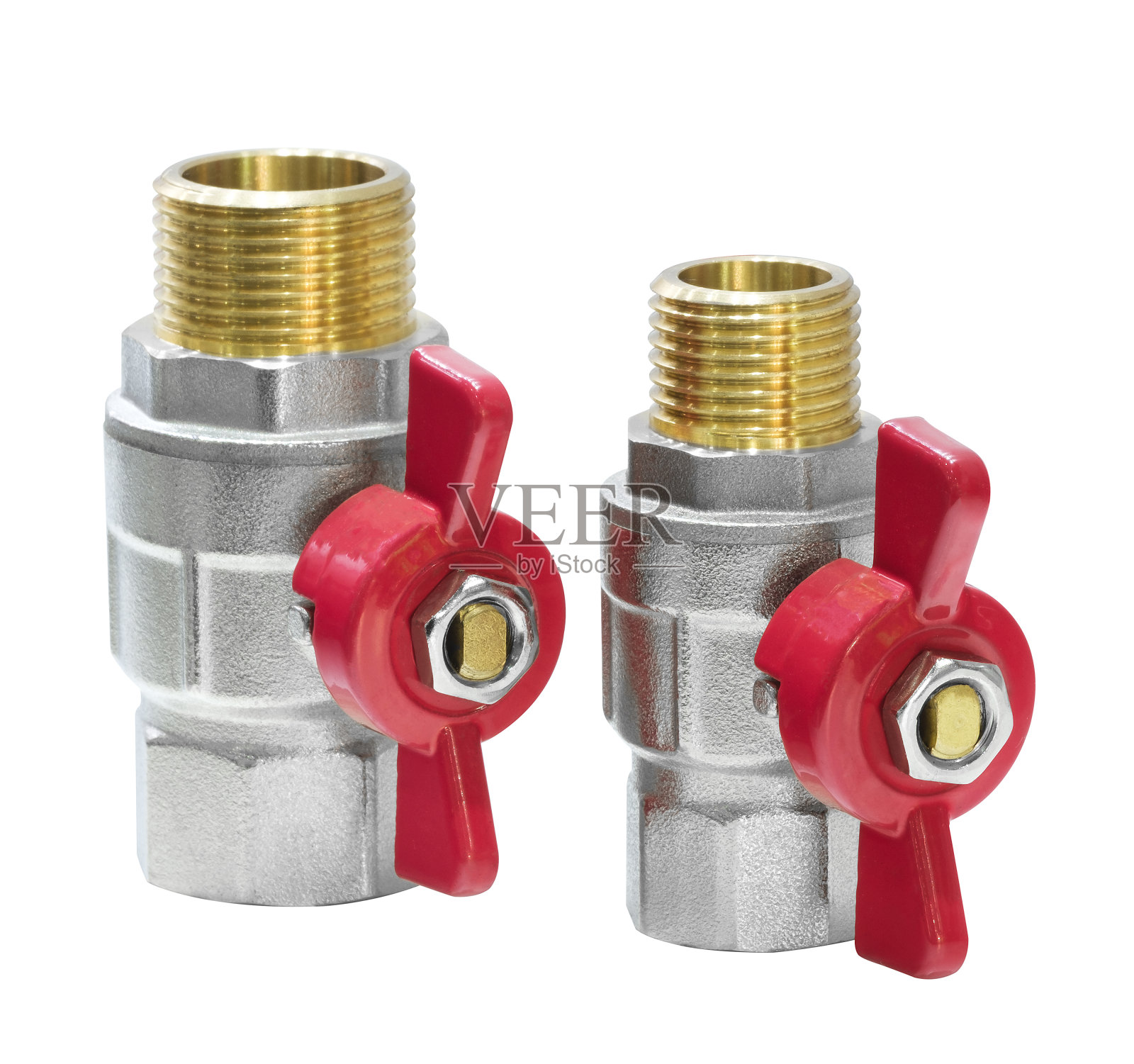 水暖设备及管道部件,管道用黄铜接头水阀,黄铜水阀,黄铜水阀照片摄影图片