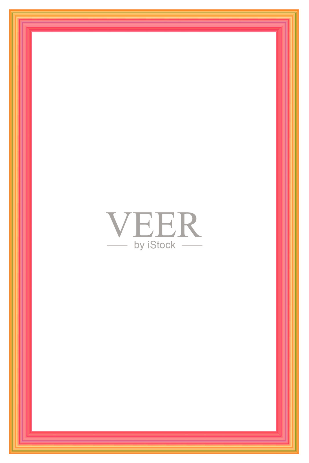 垂直相框的照片和设计与长宽比2到3在白色背景。插画图片素材