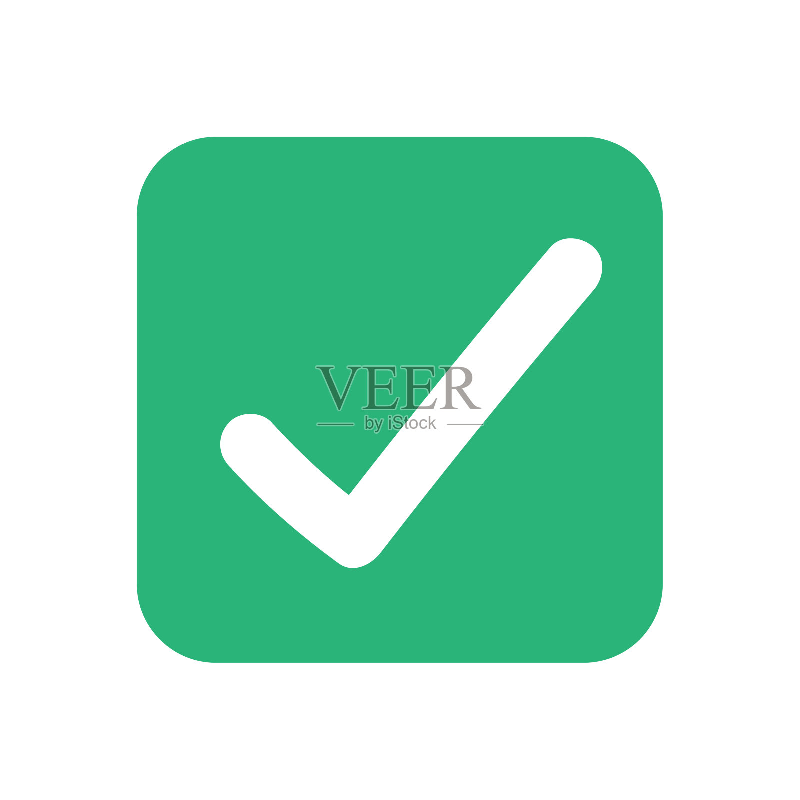 圆形绿色复选框。输入框。向量。插画图片素材