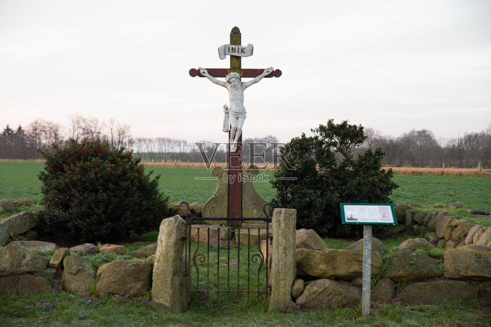 斯科夫斯博的古老丹麦十字架照片摄影图片