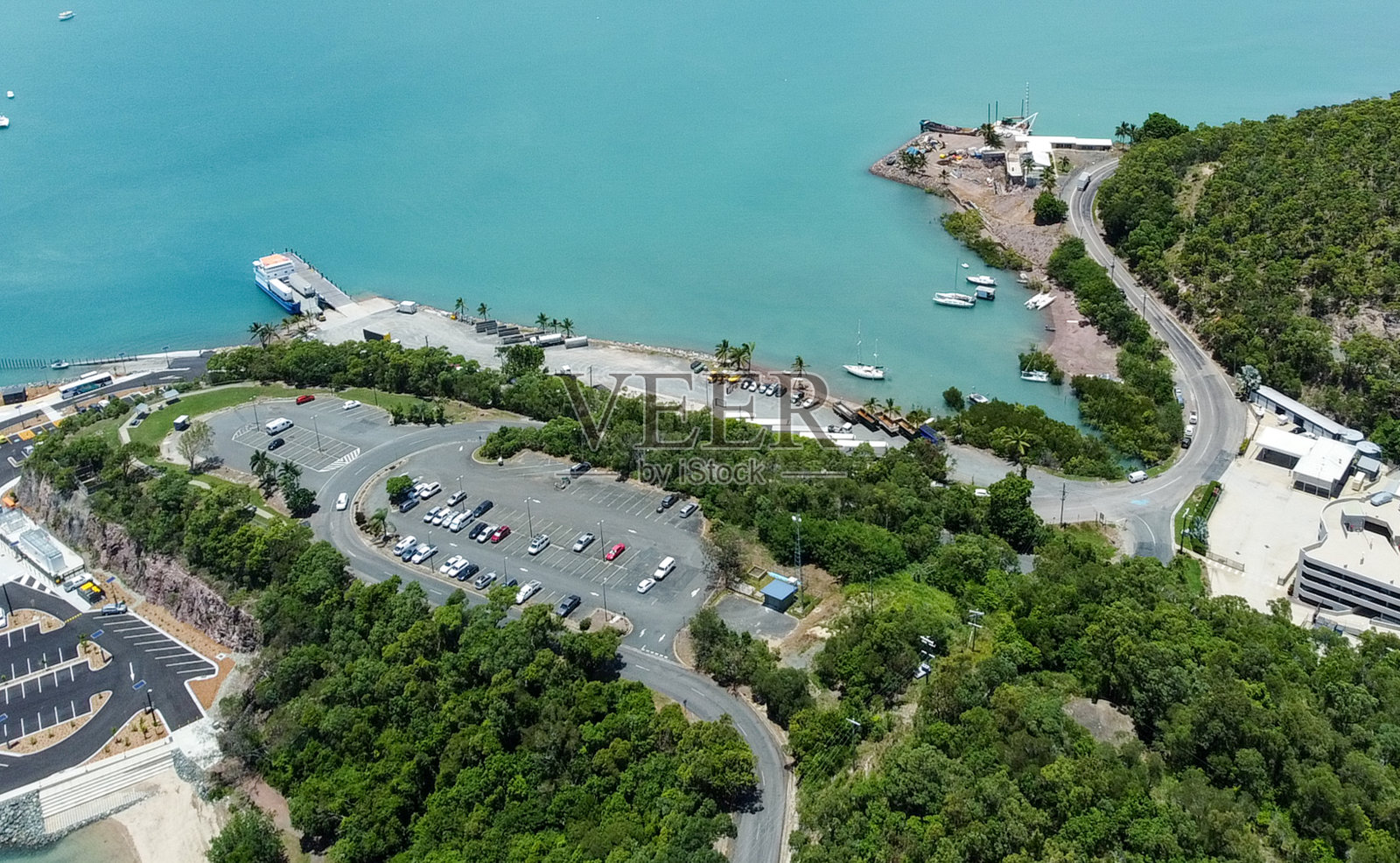 澳大利亚昆士兰的海景蓝天自然景观。照片摄影图片