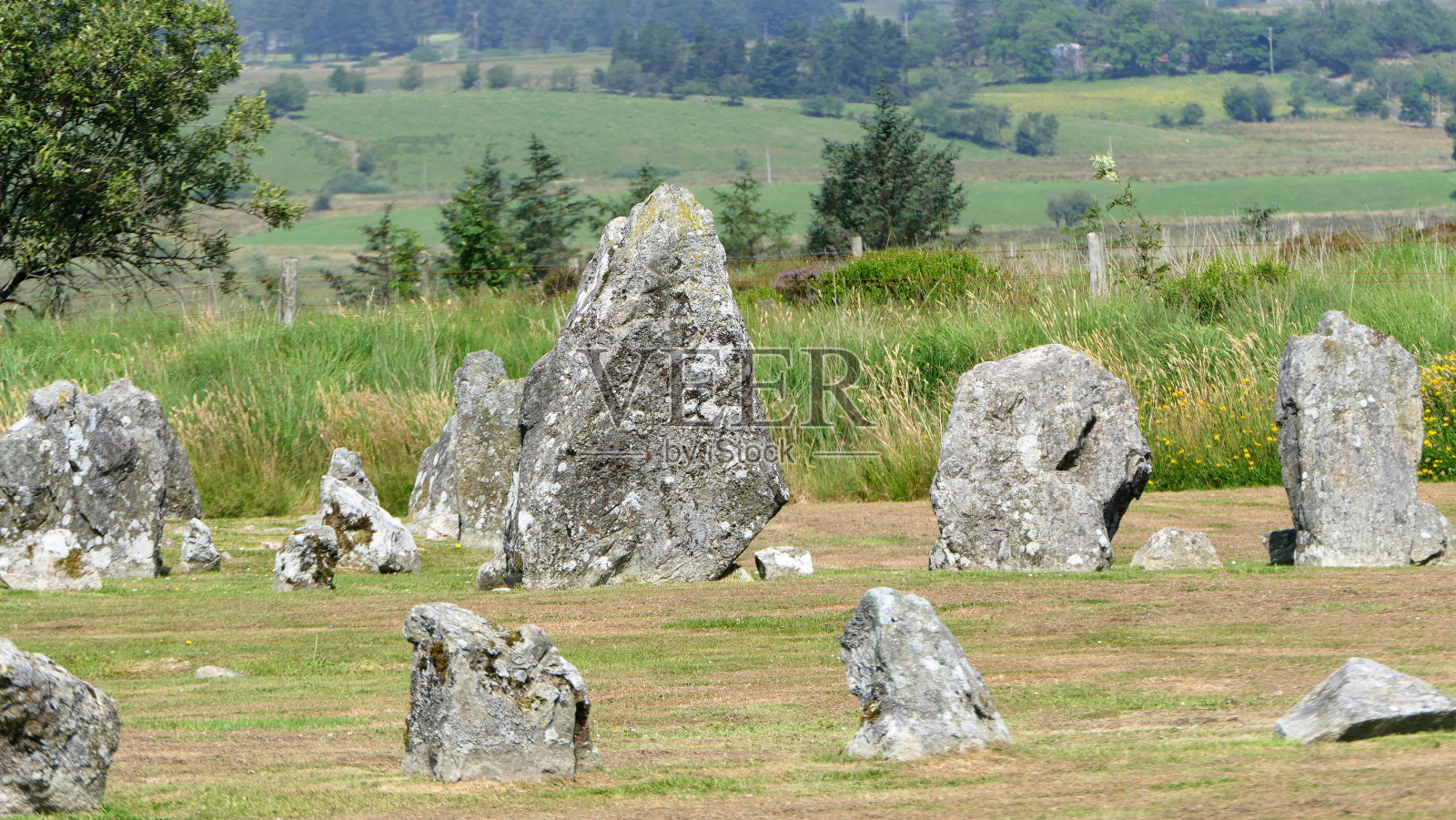 比格莫尔新石器时代石圈北爱尔兰蒂龙照片摄影图片