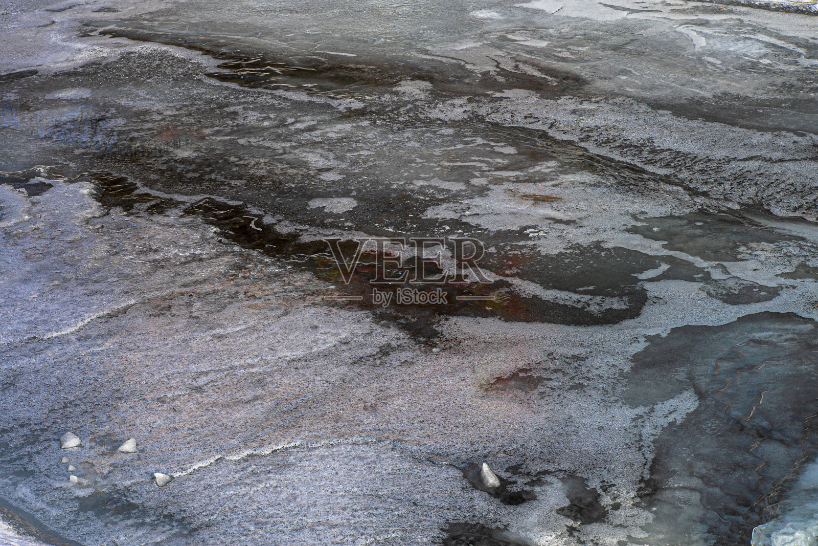 冰冻河流的抽象照片照片摄影图片