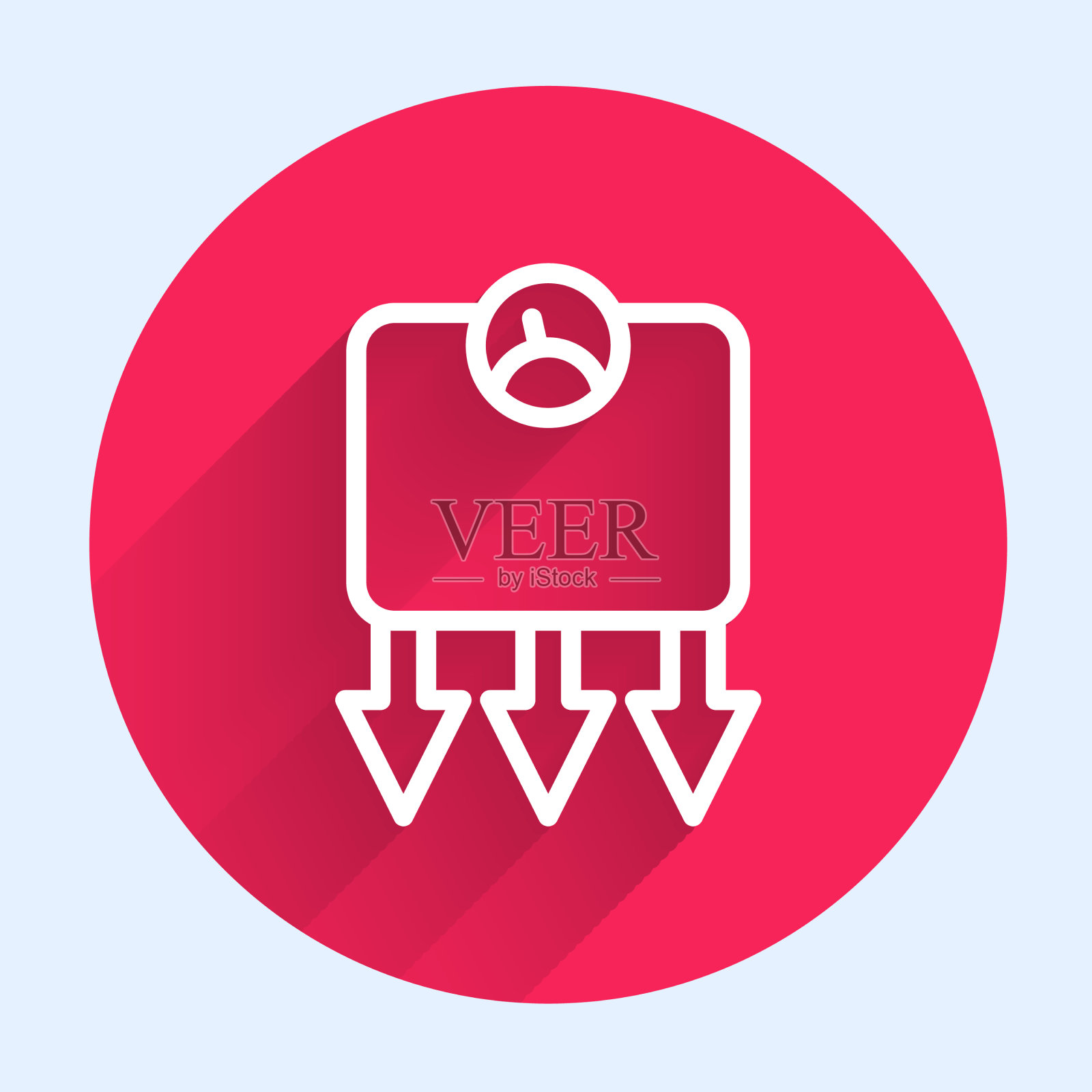 白线减肥图标孤立与长图标素材