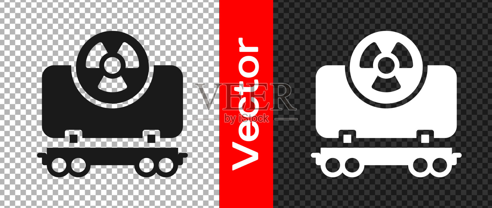 黑色放射性货车图标隔离图标素材