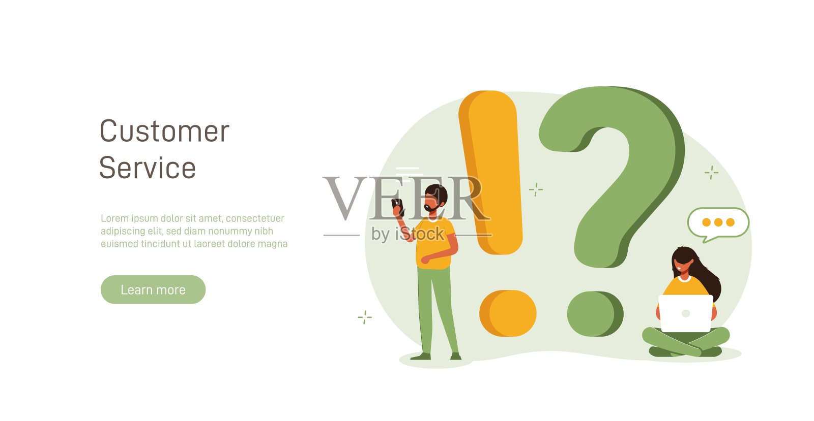 客户支持呼叫中心概念。客户帮助台,通信,呼叫中心,在线帮助,常见问题,支持系统,聊天。支持创意插图。设计模板素材