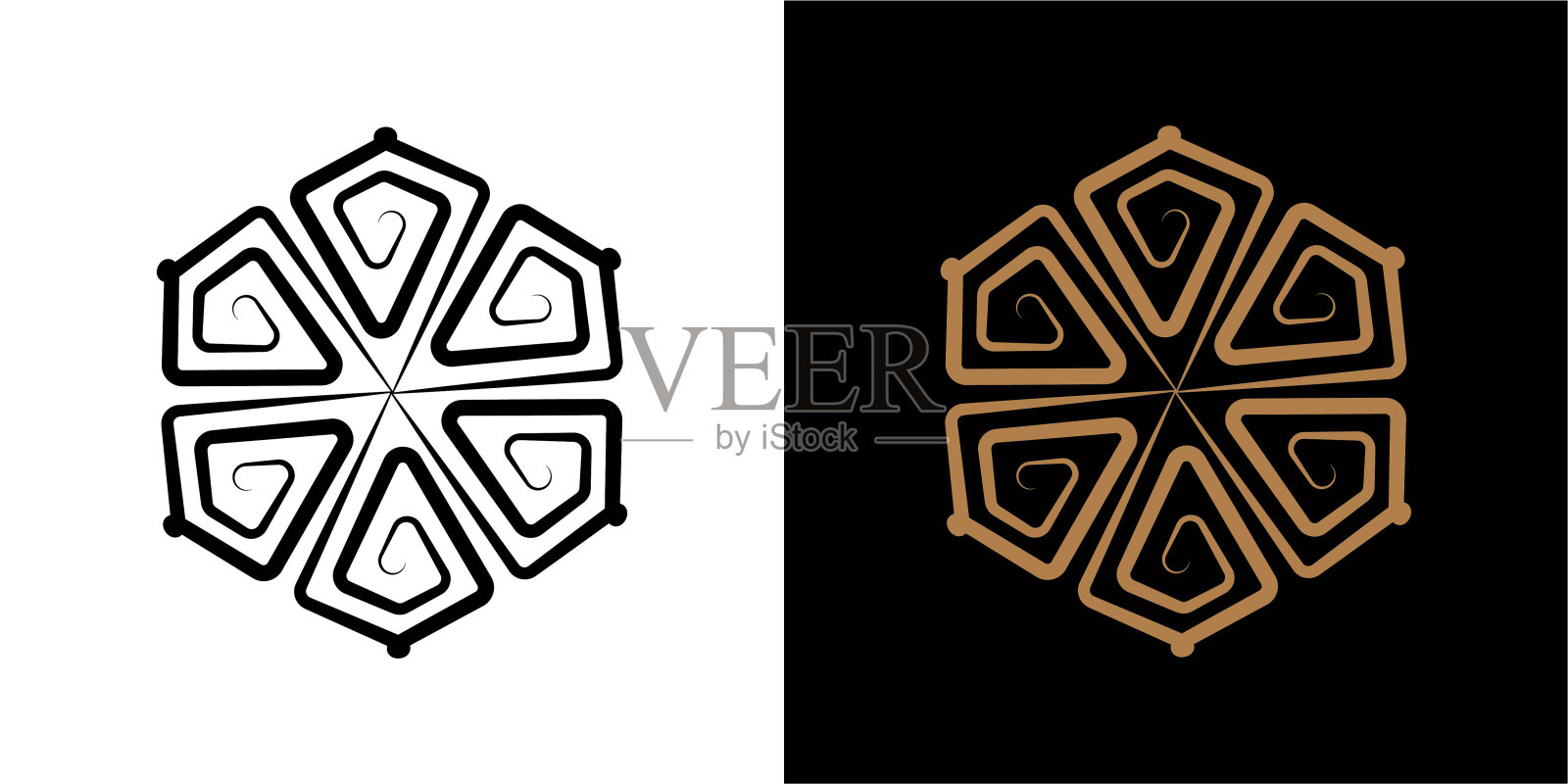 白色背景上的花图标插画图片素材