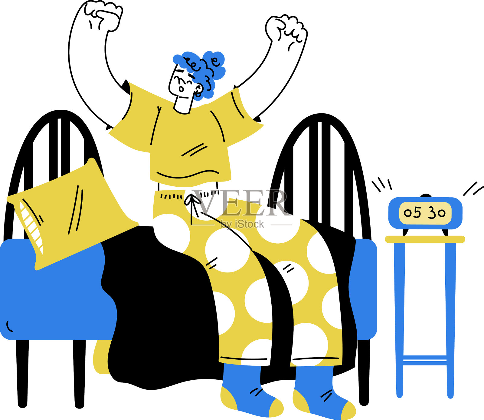 自我成长与早起的女性性格插画图片素材