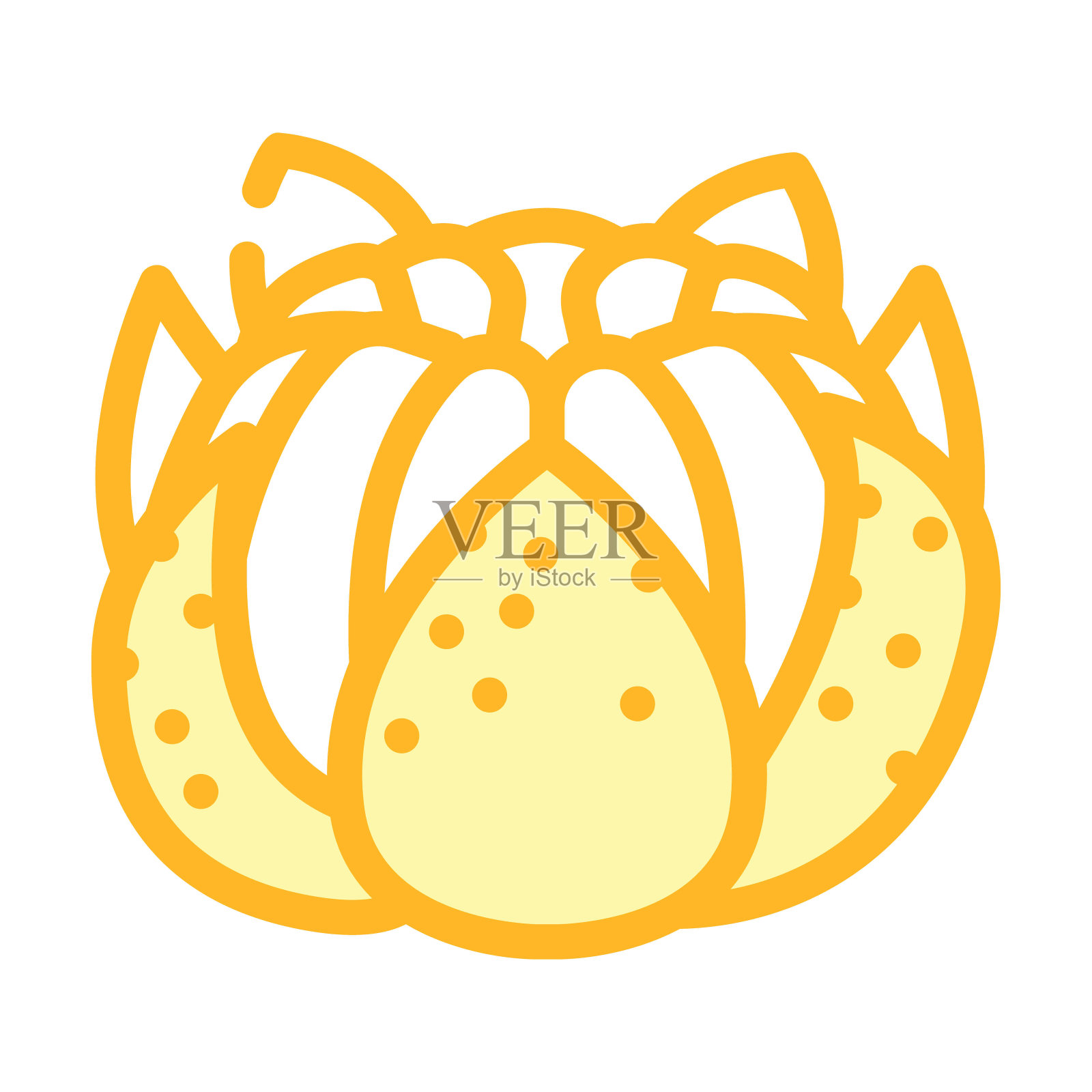 小柑橘普通话颜色图标矢量插图插画图片素材