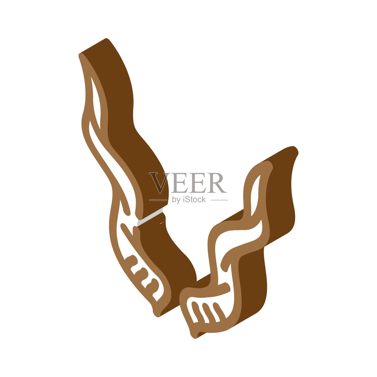 羚羊角动物等距图标矢量插图插画图片素材