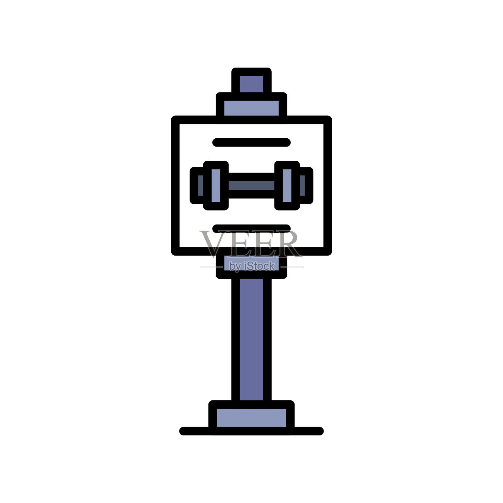 健身房招牌图标插画图片素材