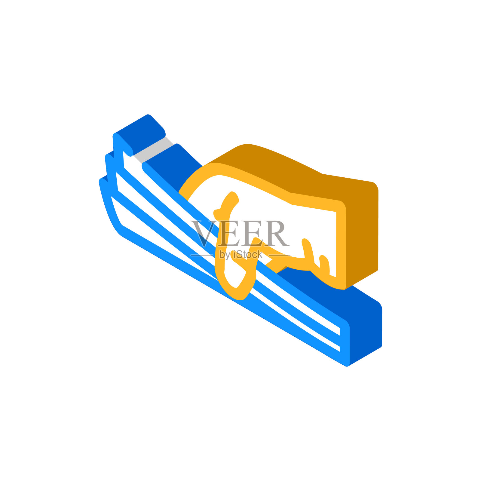 文书工作文件等距图标矢量插图插画图片素材