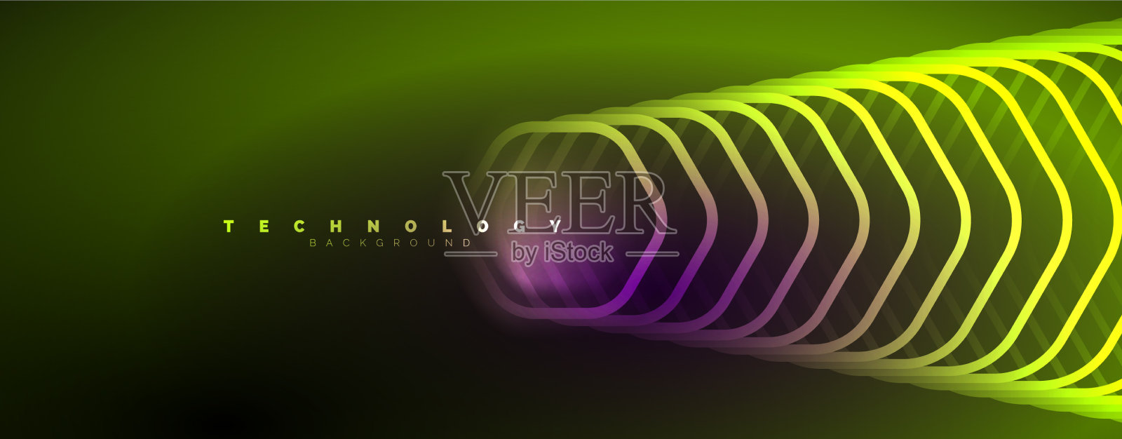 科技闪亮的六边形抽象背景插画图片素材