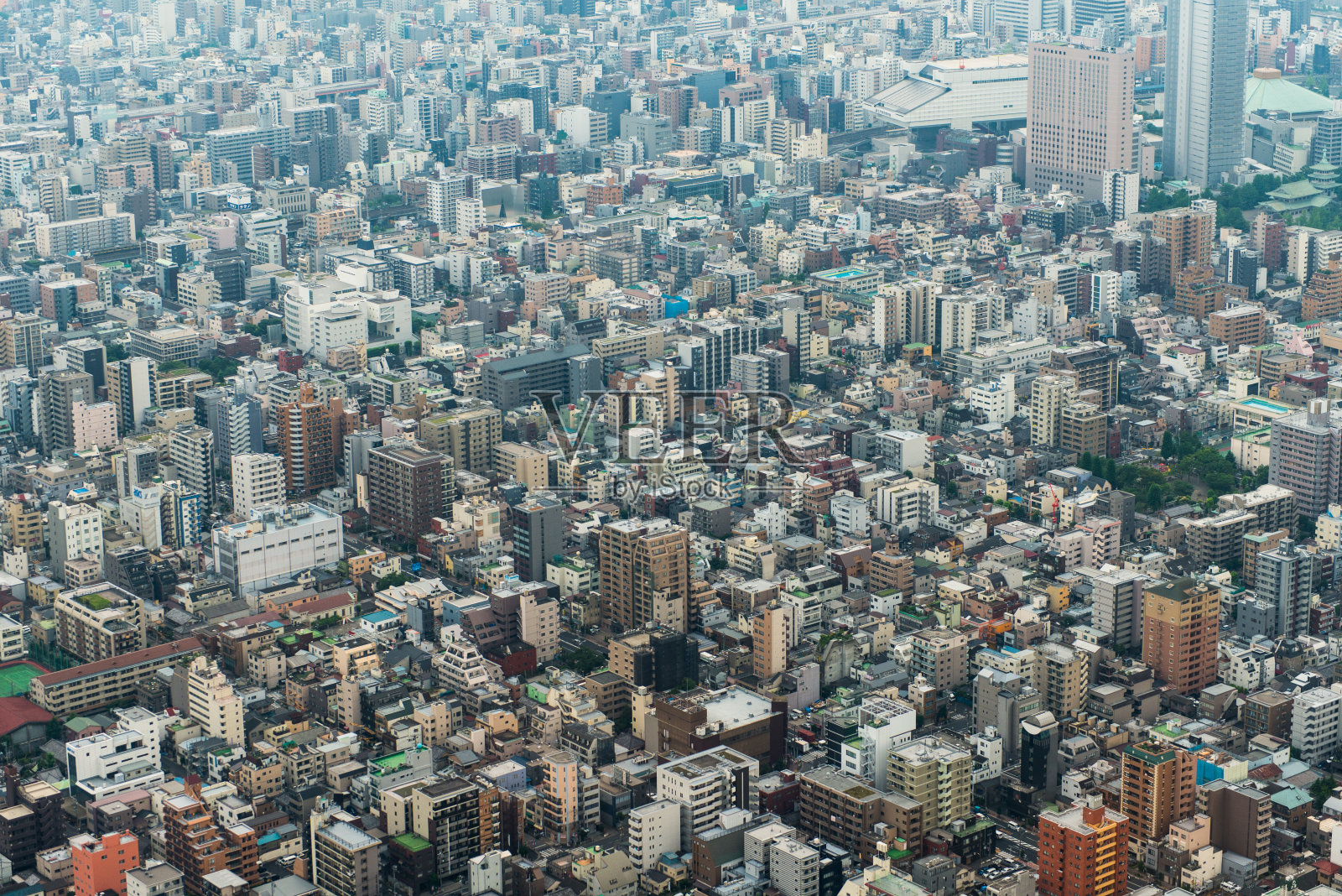 从上空俯瞰日本东京町市区照片摄影图片