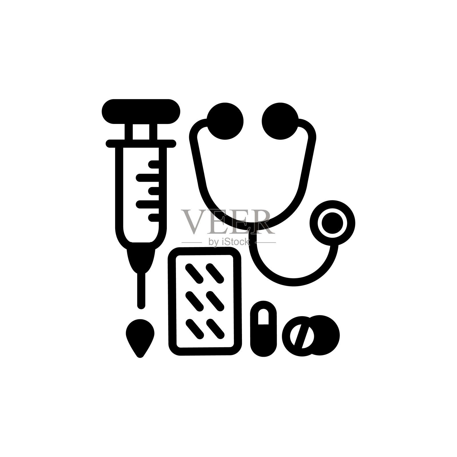 矢量中的免费治疗图标。标识图标素材