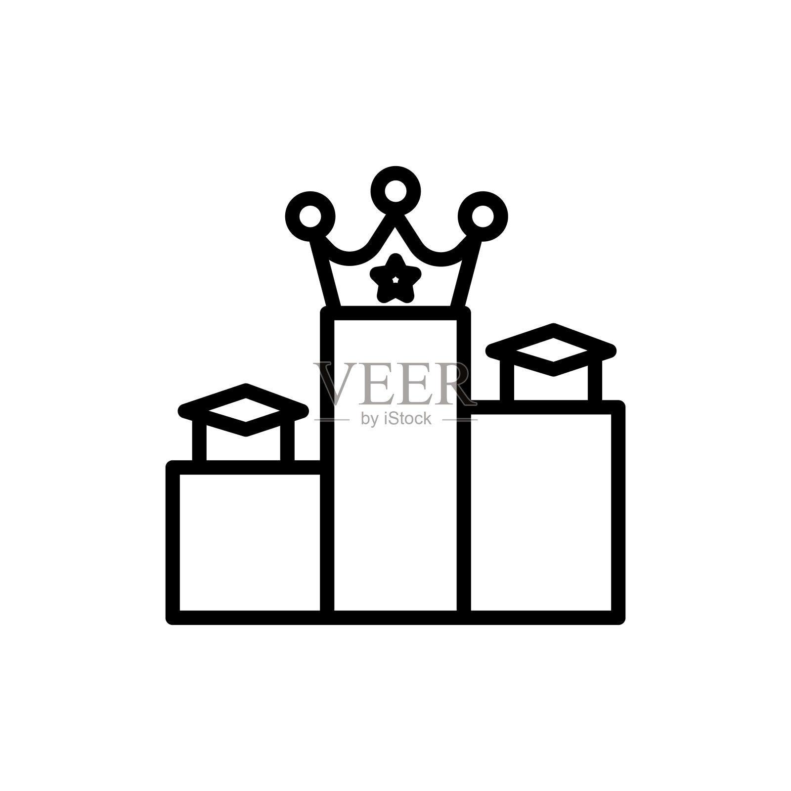 矢量中的第一位置图标。标识图标素材