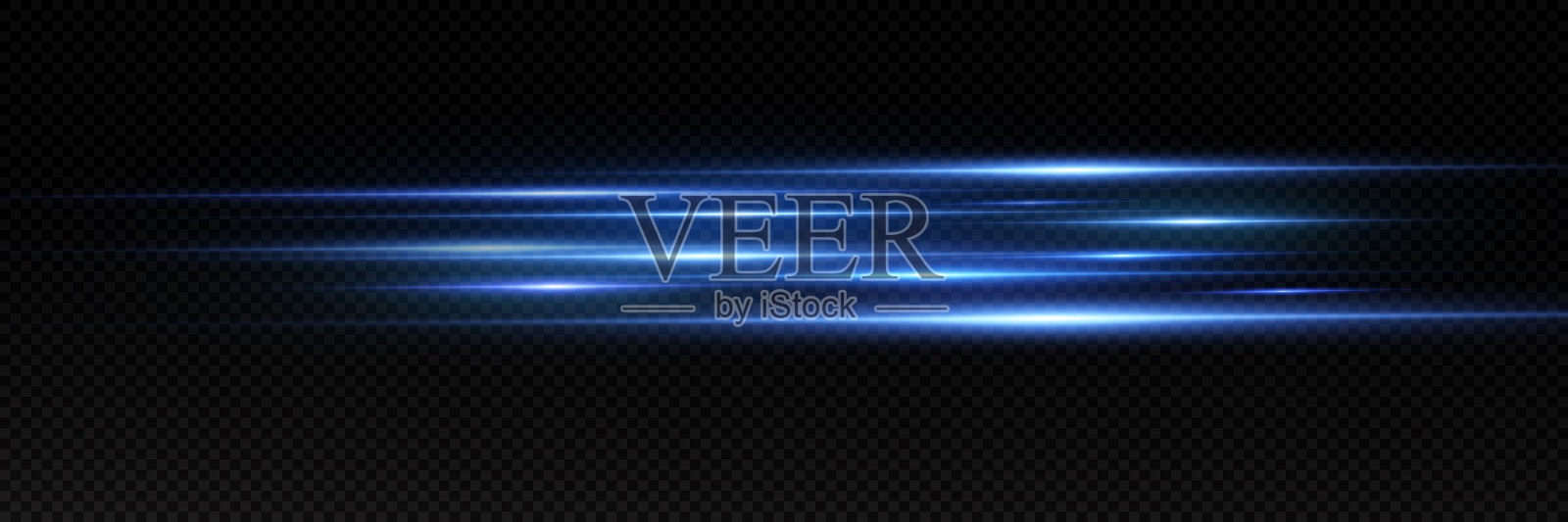 矢量插图的蓝色。光的效果。抽象的激光束。混乱的霓虹灯光线插画图片素材