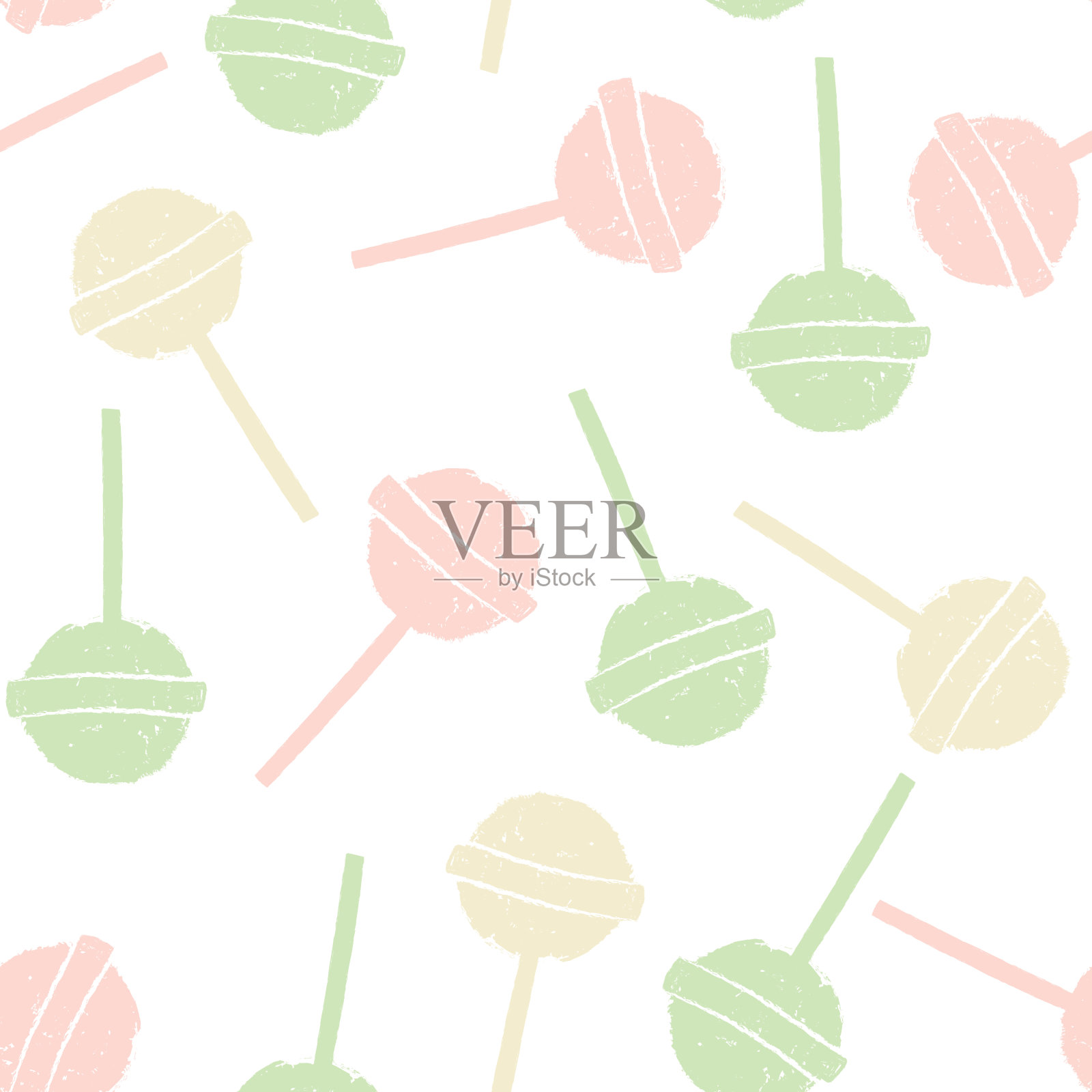 粉彩棒棒糖无缝模式。插画图片素材