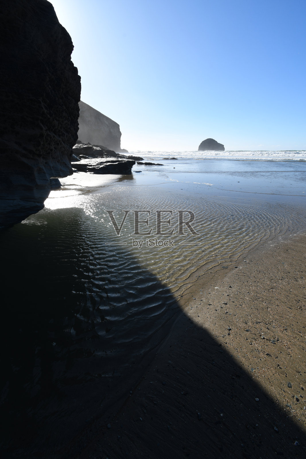 康沃尔特雷巴斯特兰德海滩照片摄影图片