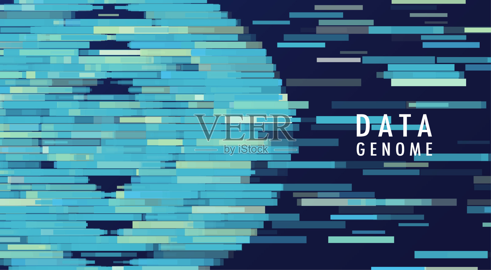 大基因组数据可视化。插画图片素材