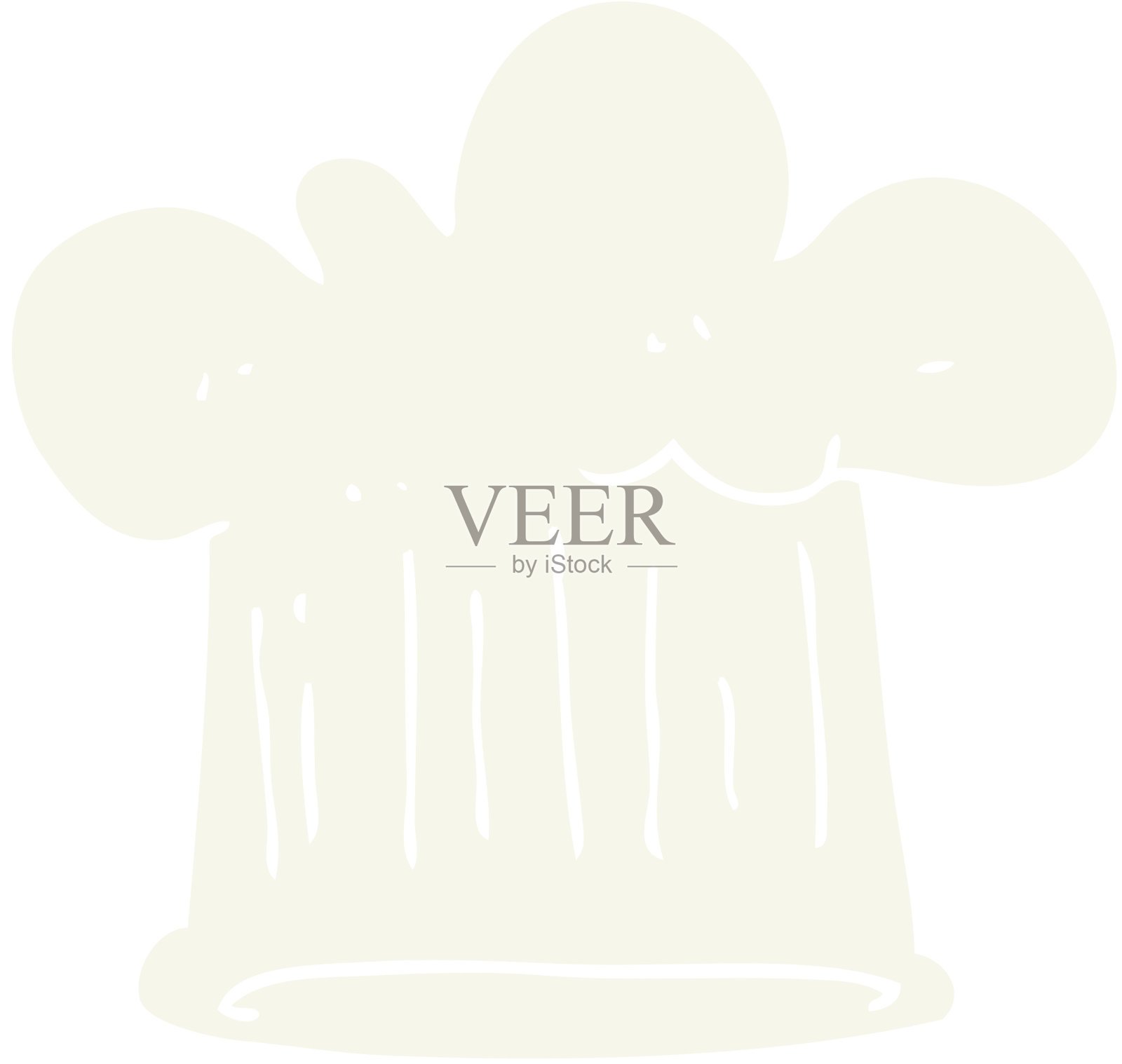 厨师帽子的平面彩色插图插画图片素材