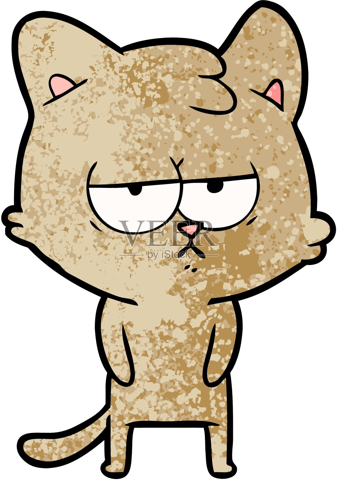 无聊的卡通猫设计元素图片