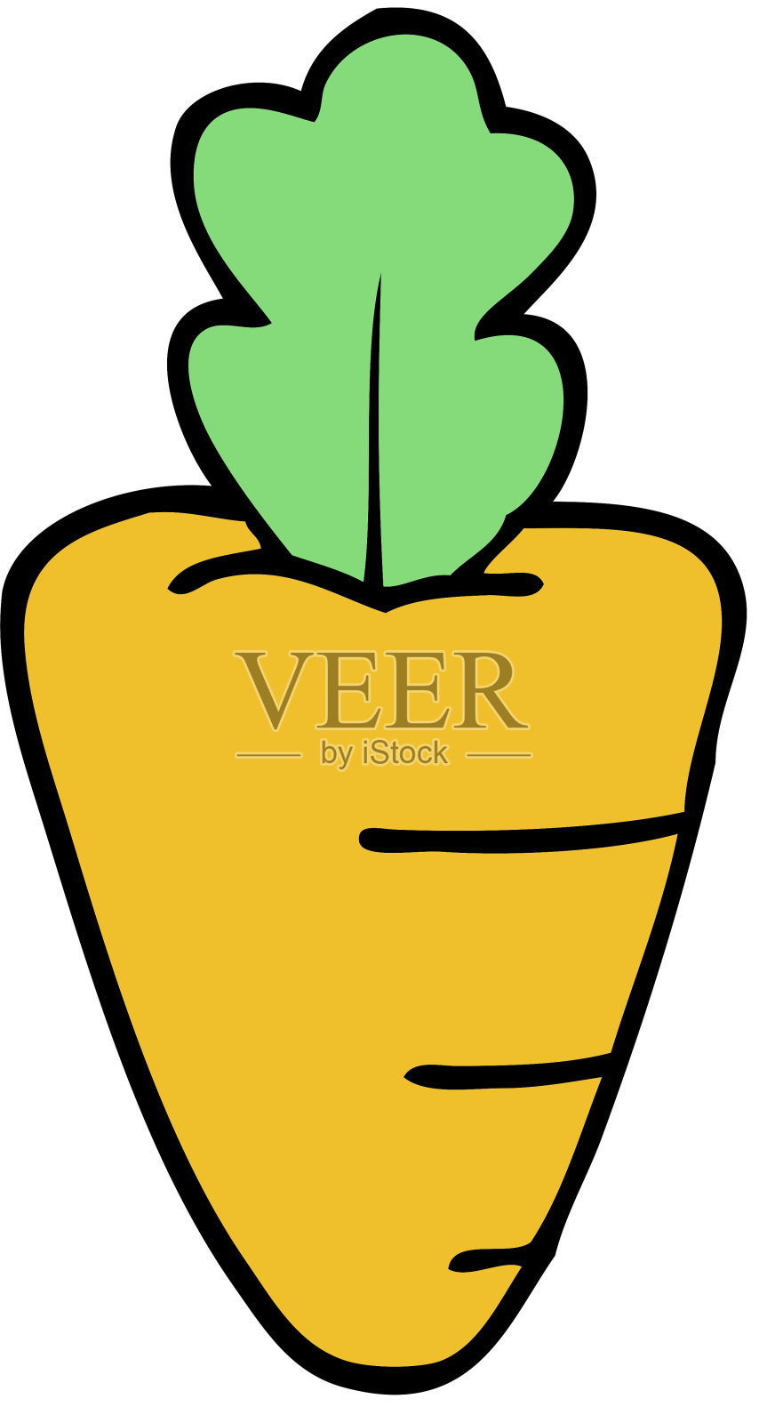 卡通涂鸦胡萝卜插画图片素材