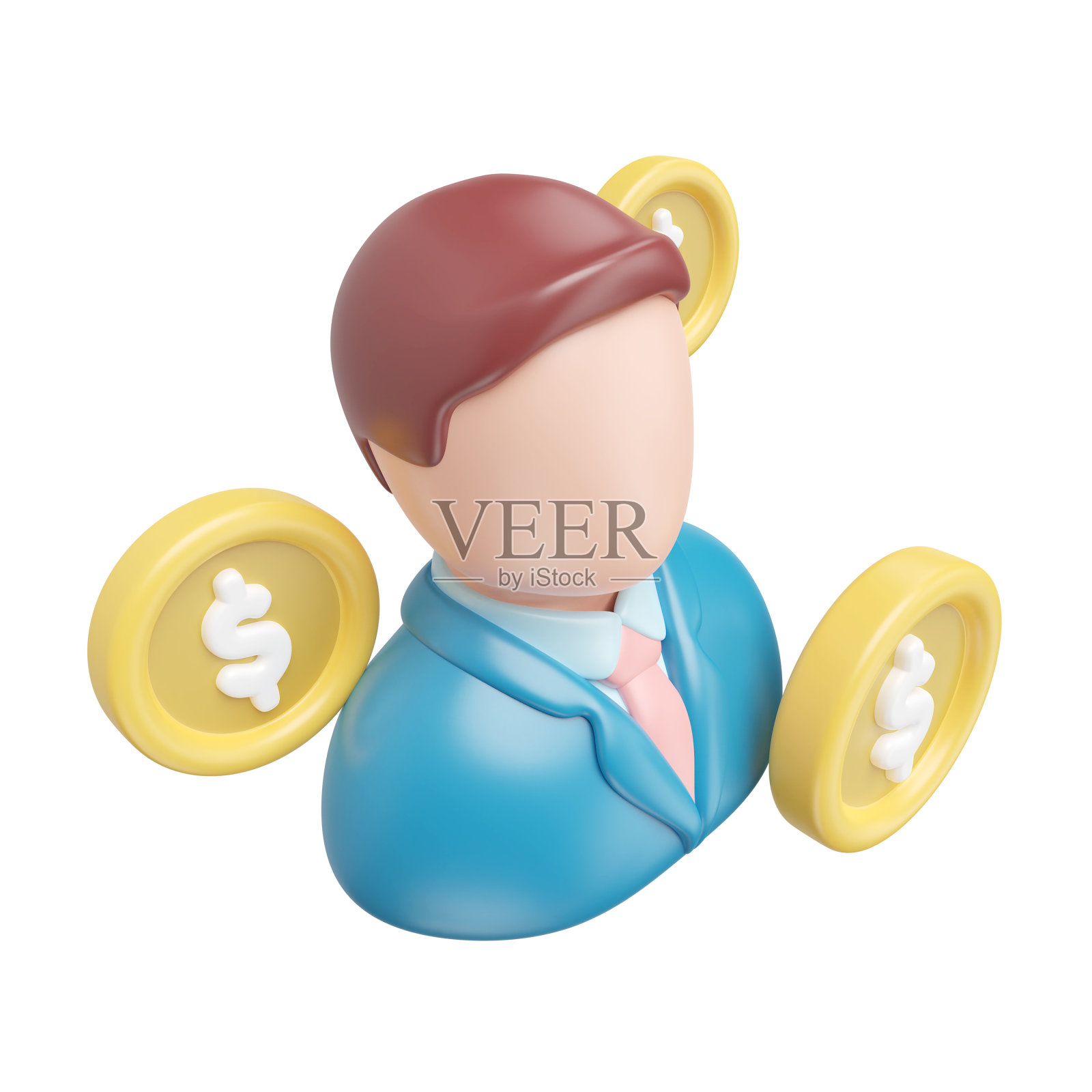 投资人3D插图图标照片摄影图片