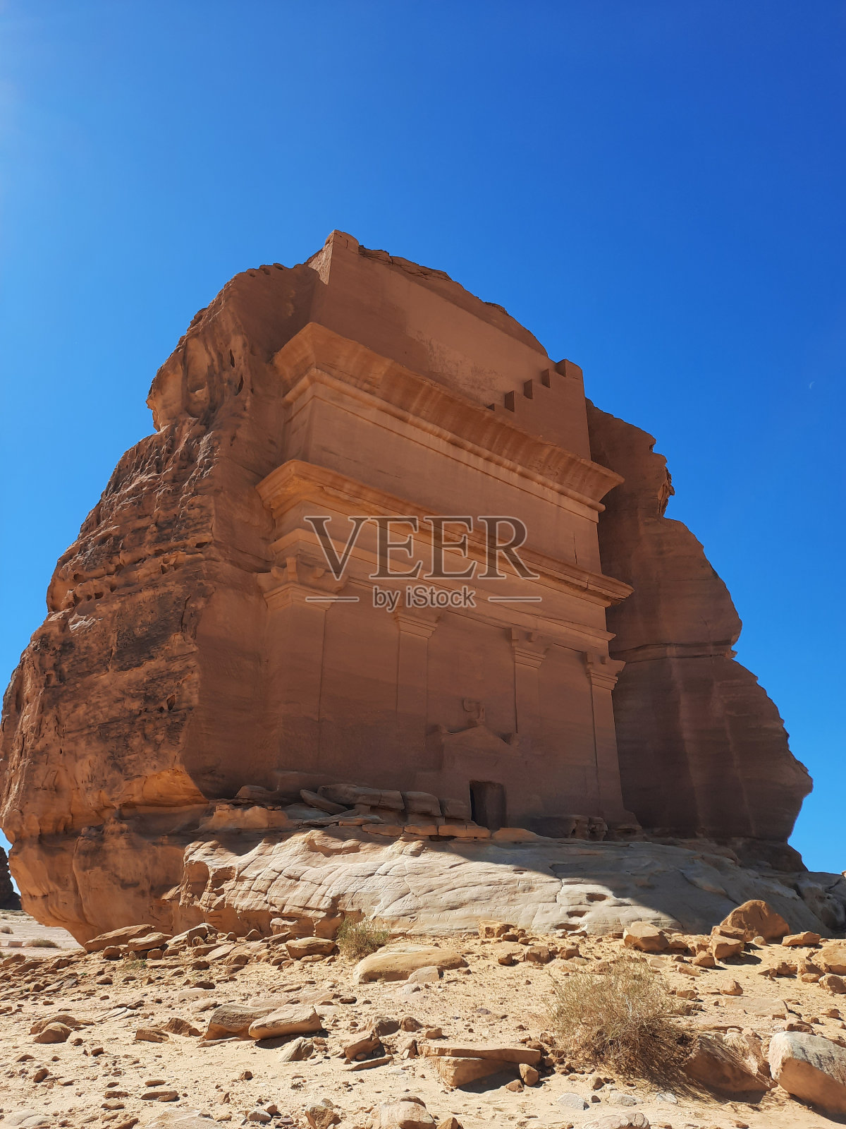 欧拉的 Al-Hegra (Madain Saleh) 美丽的日间景色照片摄影图片