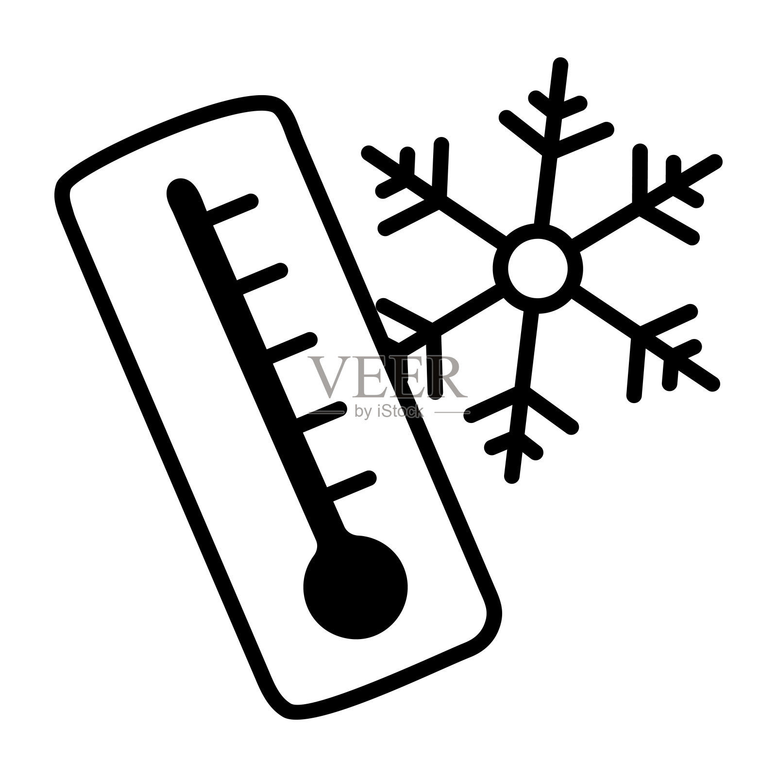 寒冷的温度插画图片素材