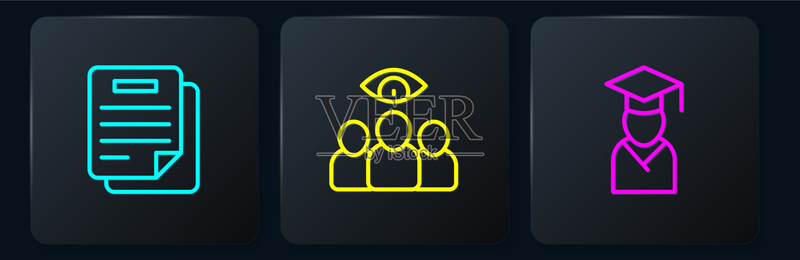 设定毕业线文件和毕业帽图标素材