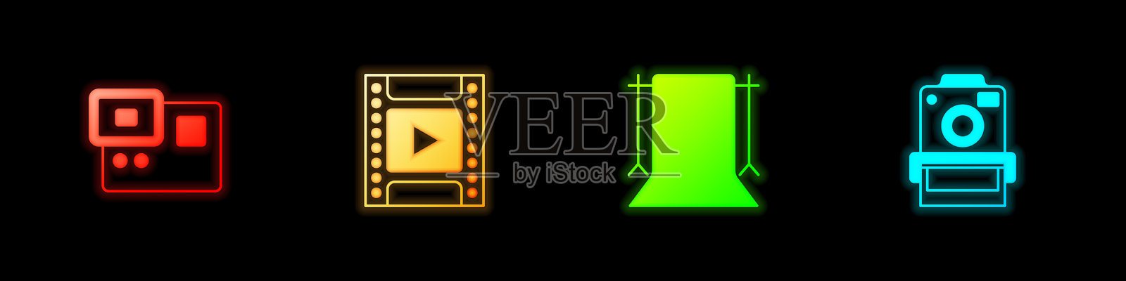 设定动作极限相机相机胶片卷图标素材