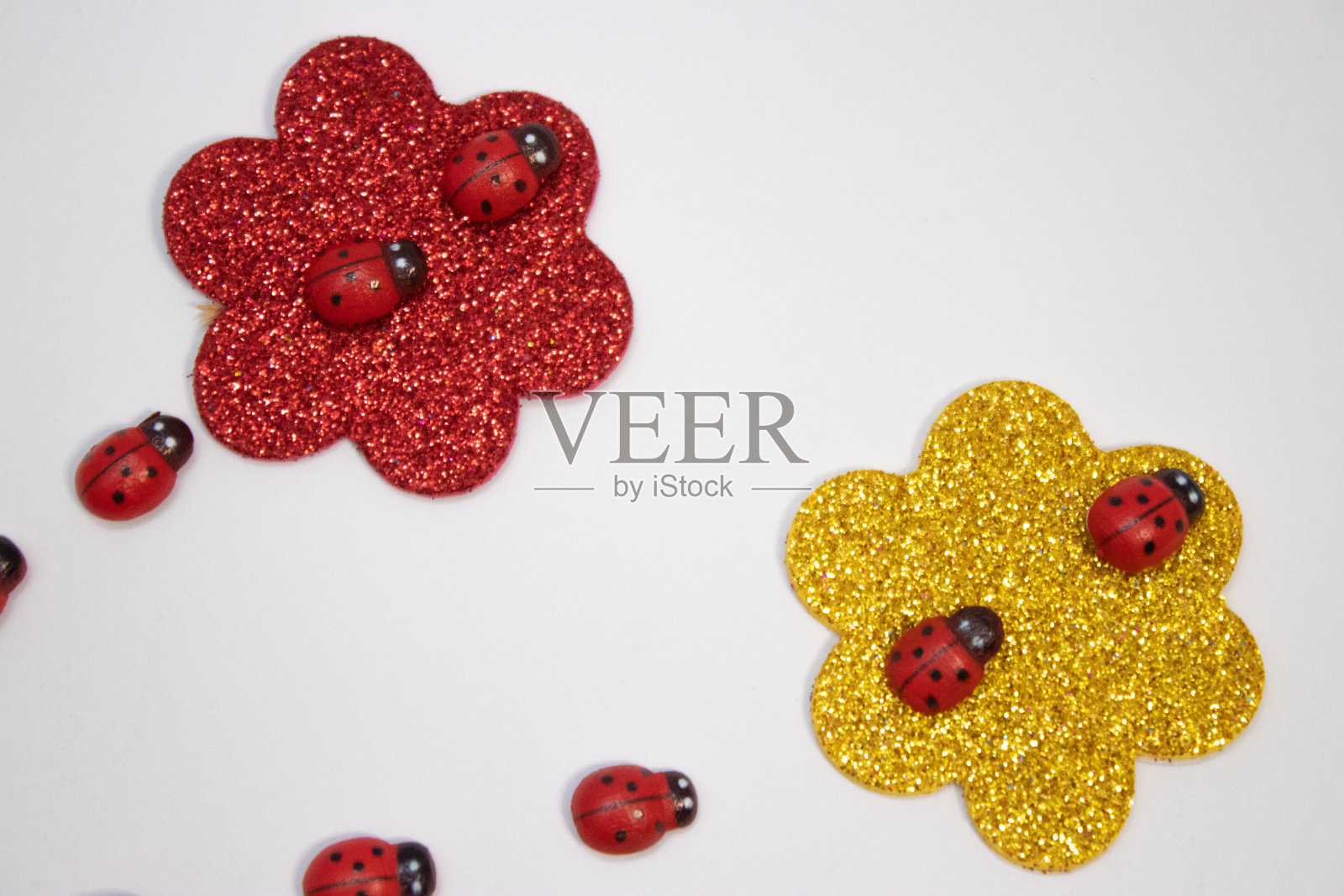 有瓢虫的花照片摄影图片