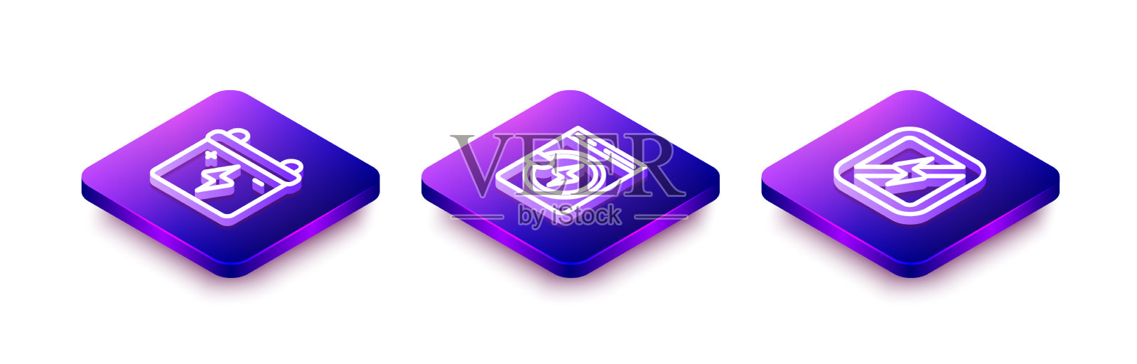 设置等距线汽车电池清洗机和不图标素材