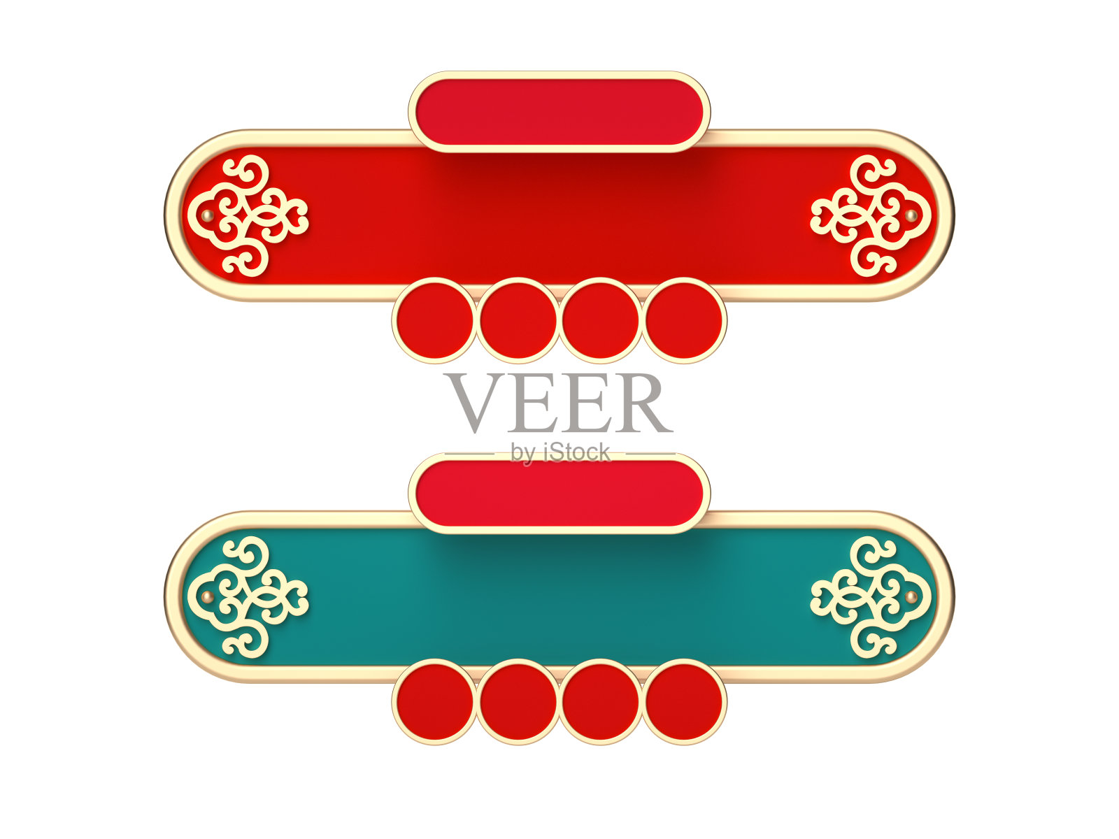 3D中式标题边框横幅照片摄影图片