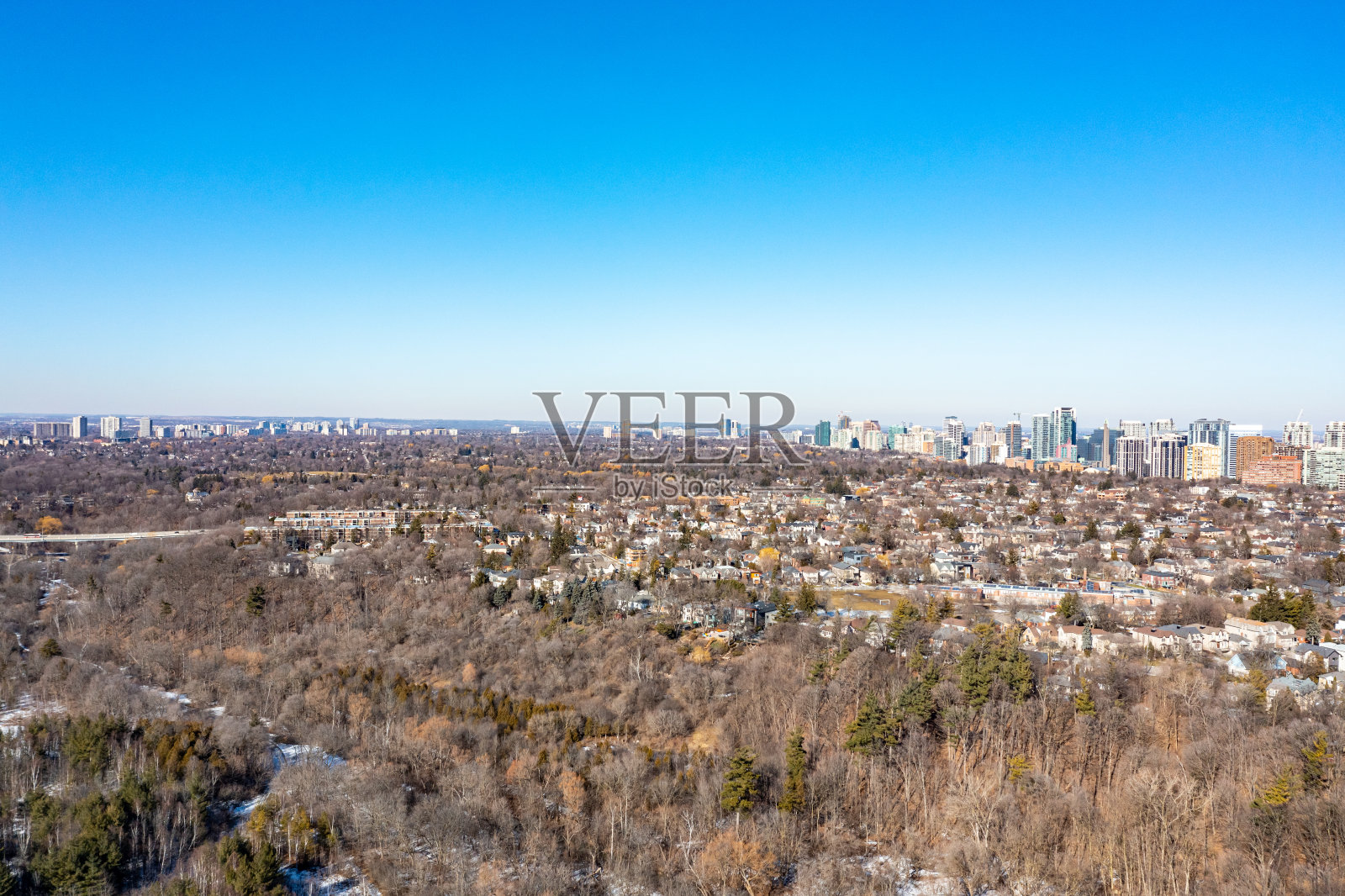 厄尔贝尔斯公园和北约克,安大略省,加拿大的观点照片摄影图片