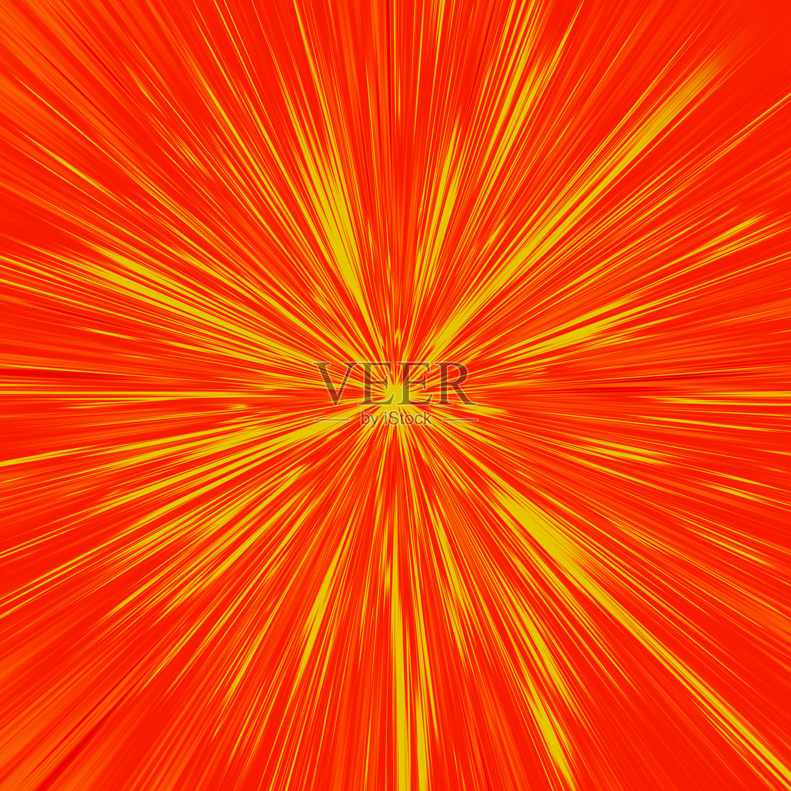 抽象光束。黄色射线溅射在红色背景上。数字生成图像。高清晰度插图(HD格式)插画图片素材